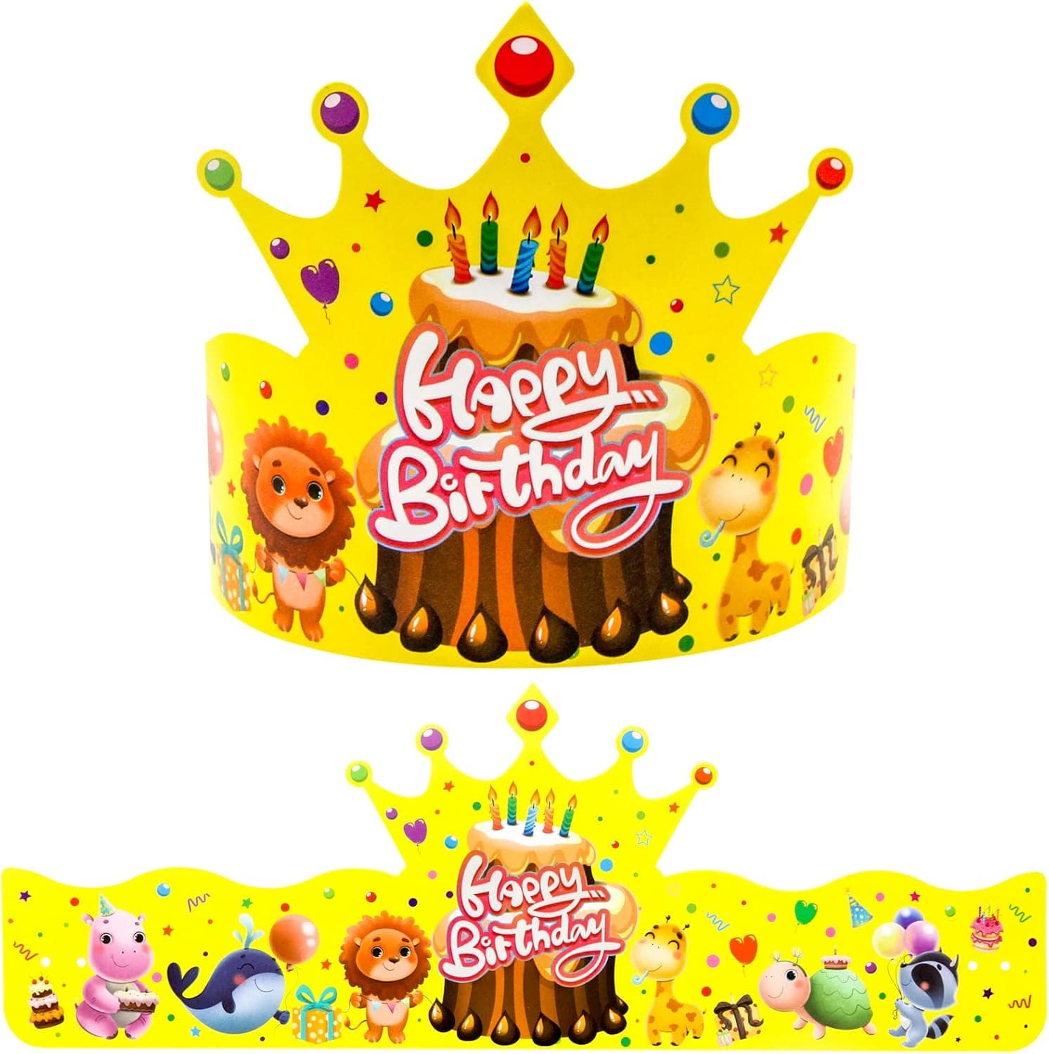 ceiba tree Birthday Crowns for Kids Classroom Bulk 30 Pcs Birthday Hats Students Birthday Party Hats Party Favors Fitted with Clasps