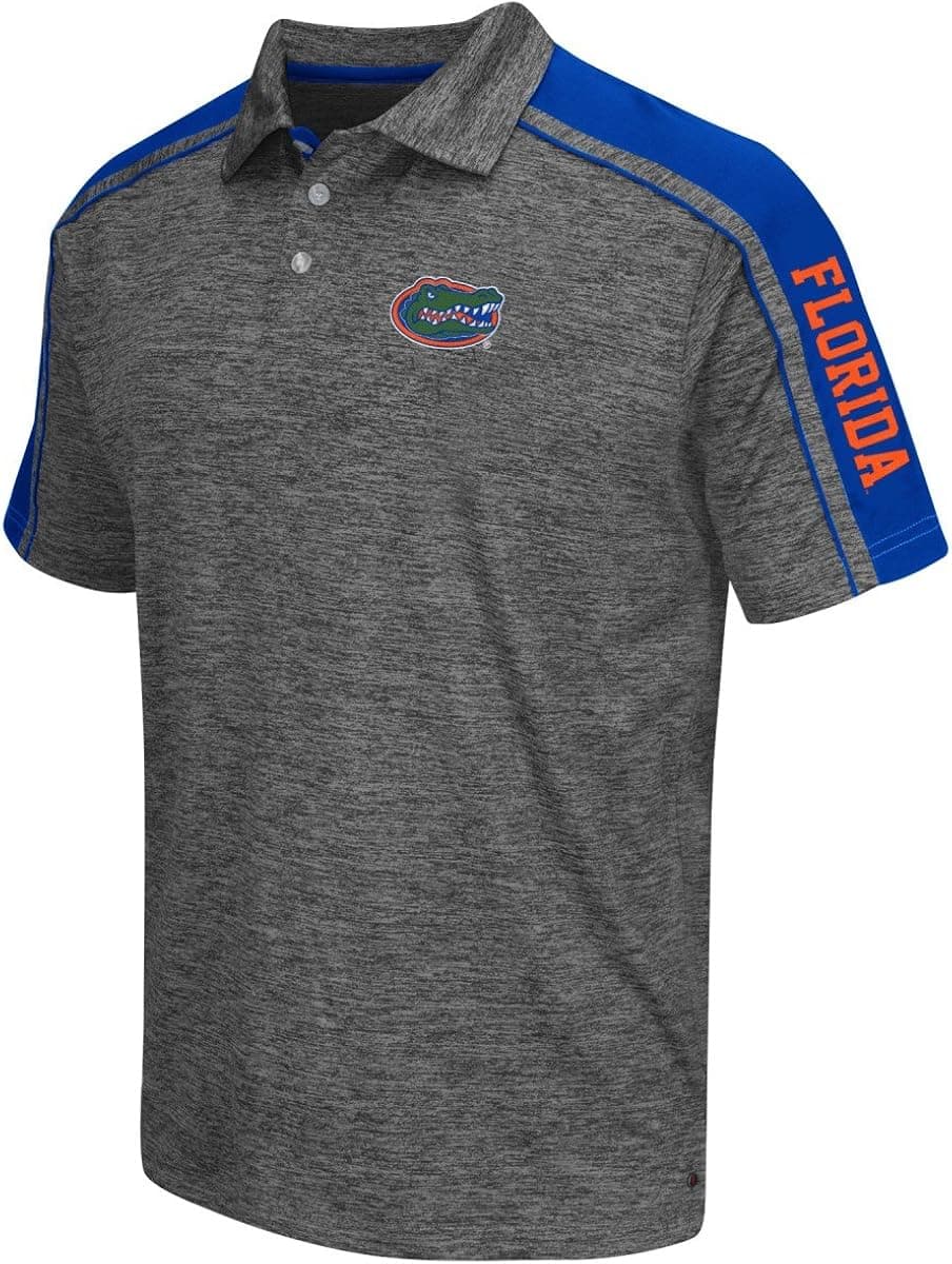 Florida Gators NCAA Men's "Birdie" Short Sleeve Polo Shirt - Charcoal