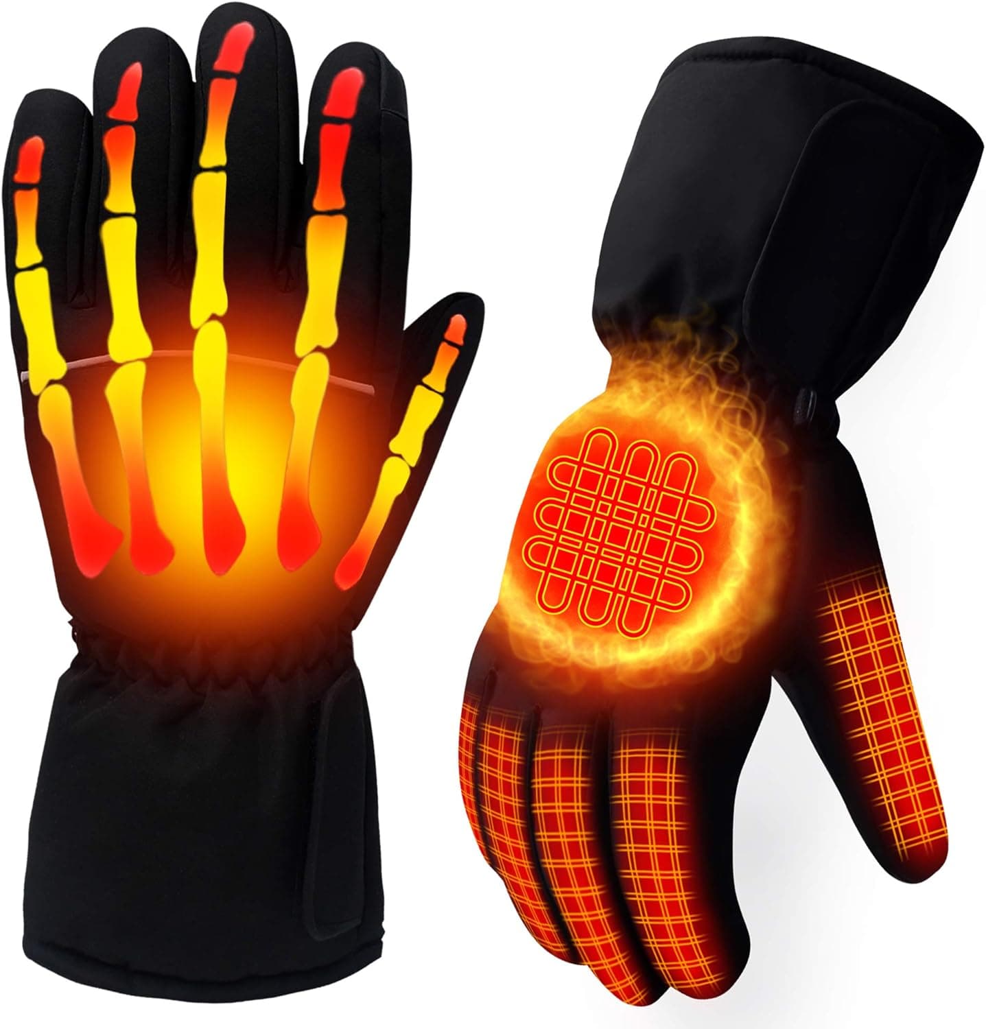 IEights Rechargeable Electric Battery Heated Gloves for Men&Women,Outdoor Indoor Battery Powered Hand Warmer,Novelty Thermal Gloves for Hiking Skiing Cycling&Hunting (Black, No Battery Included)