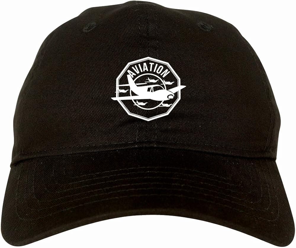Aviation Airplane Aviator 6 Panel Dad Hat Cap