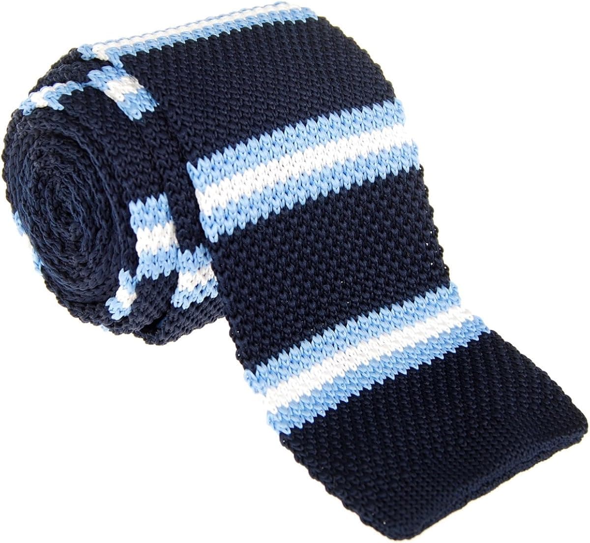 Retreez Smart Casual Preppy Stripe Men's 2.4" Skinny Knit Tie - Various Colors