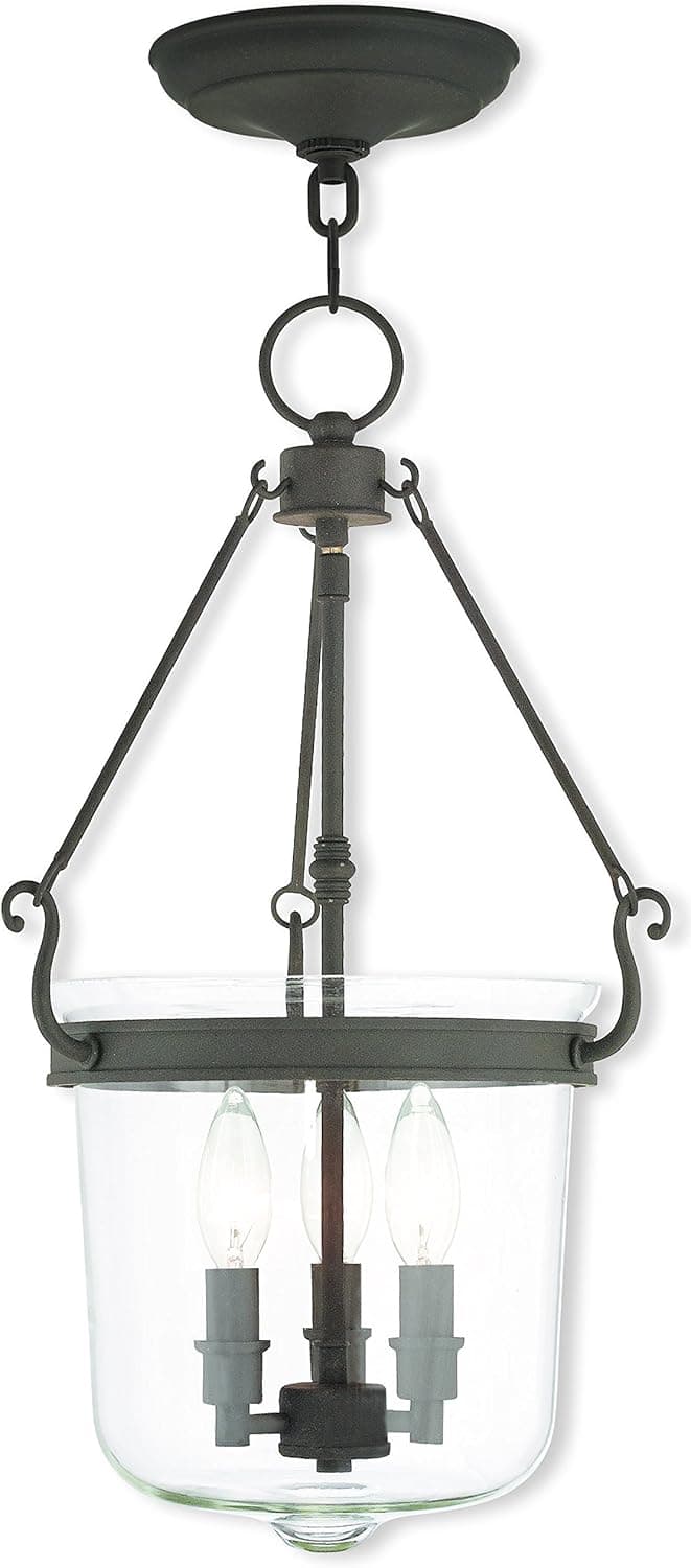 Livex Lighting 50484-07 Bronze Pendant with Clear Glass