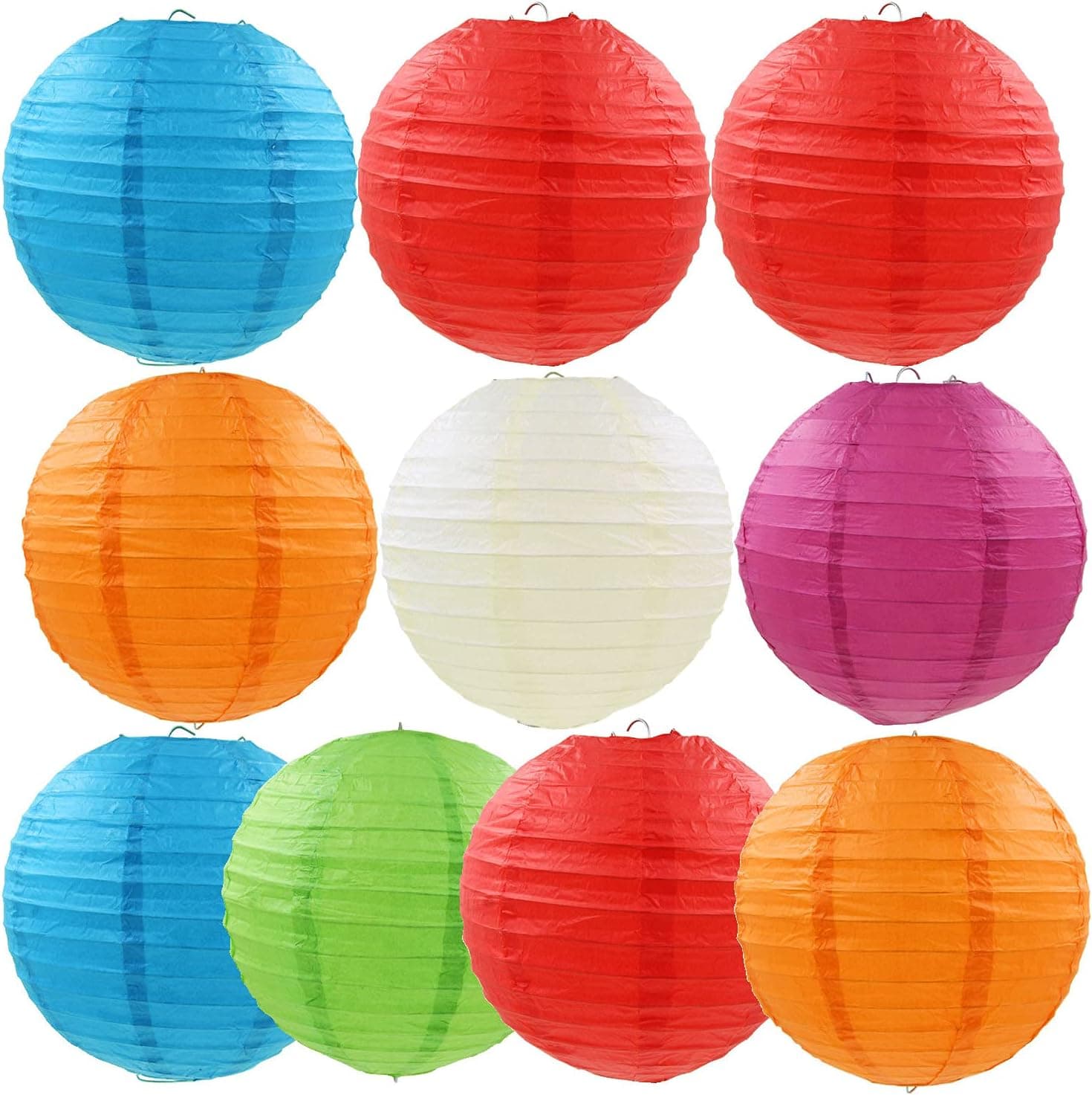 Puarmeid Paper Lanterns Chinese Lanterns ECO 100% Biodegradable 10 pcs for Weddings, Birthdays Wishes and Other Celebrations Parties