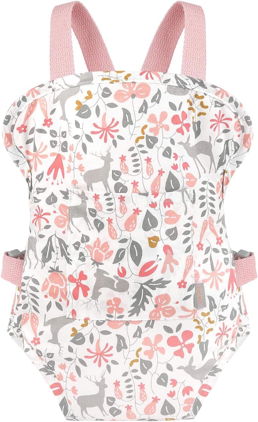 GAGAKU Baby Doll Carrier Doll Accessories Stuffed Toy Carrier for Dolls – Pink (Reindeer)