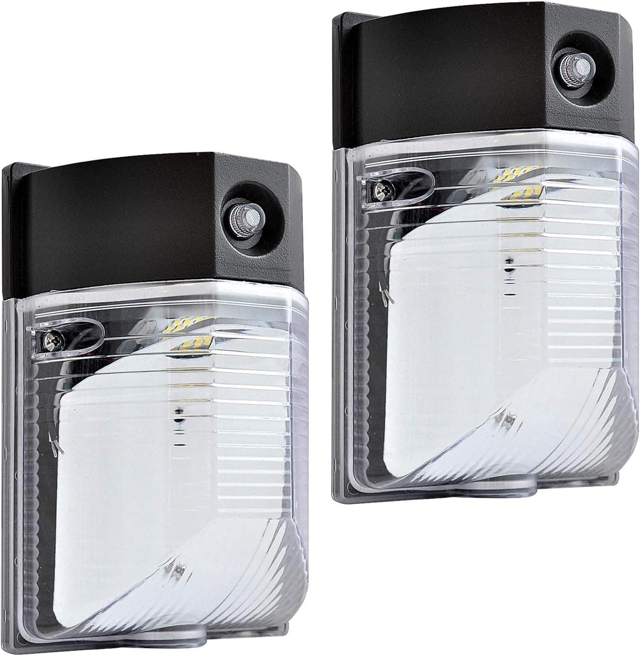 OSTWIN LED Wall Pack Outdoor Light with Photocell 18W 2256Lm 100-277V 5000K Daylight - Dusk Till Dawn Wall Pack - Outdoor Security Light - DLC & ETL Listed - 100W MH/HPS Replacement - 2 Pack