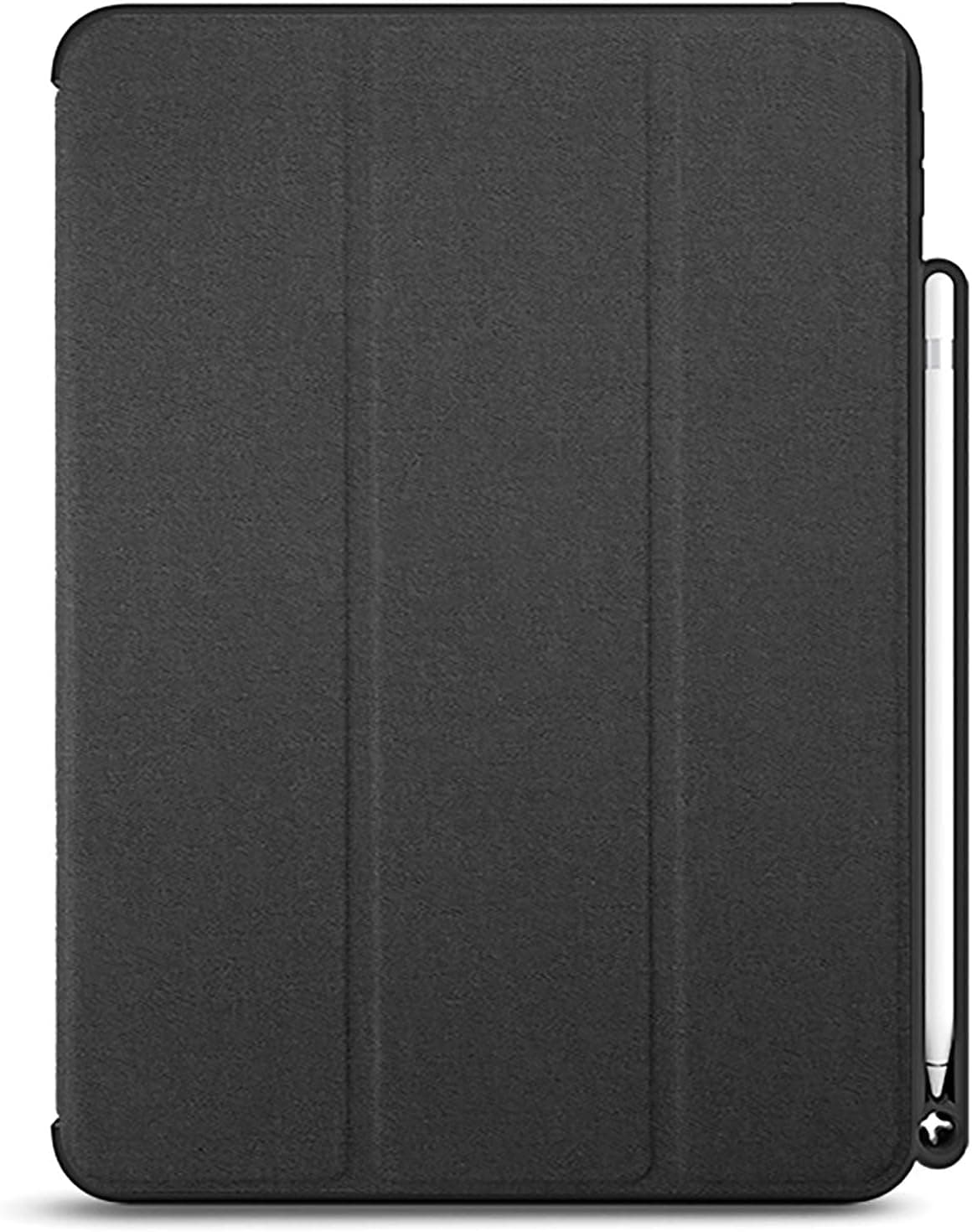 LUVVITT Case for iPad Pro 11 2018 Front and Back Full Body Cover with Pencil Holder for Apple iPad 11" inch - Heather Black
