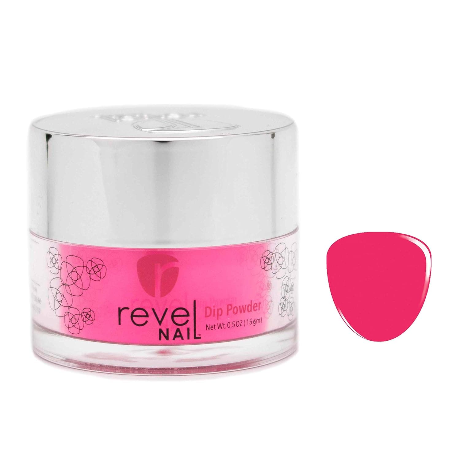 Revel Nail Dip Powder | for Manicures | Nail Polish Alternative | Non-Toxic, Odor-Free | Crack & Chip Resistant | Vegan, Cruelty-Free | Can Last Up to 8 Weeks | 0.5 oz Jar | Neon (Rhea)