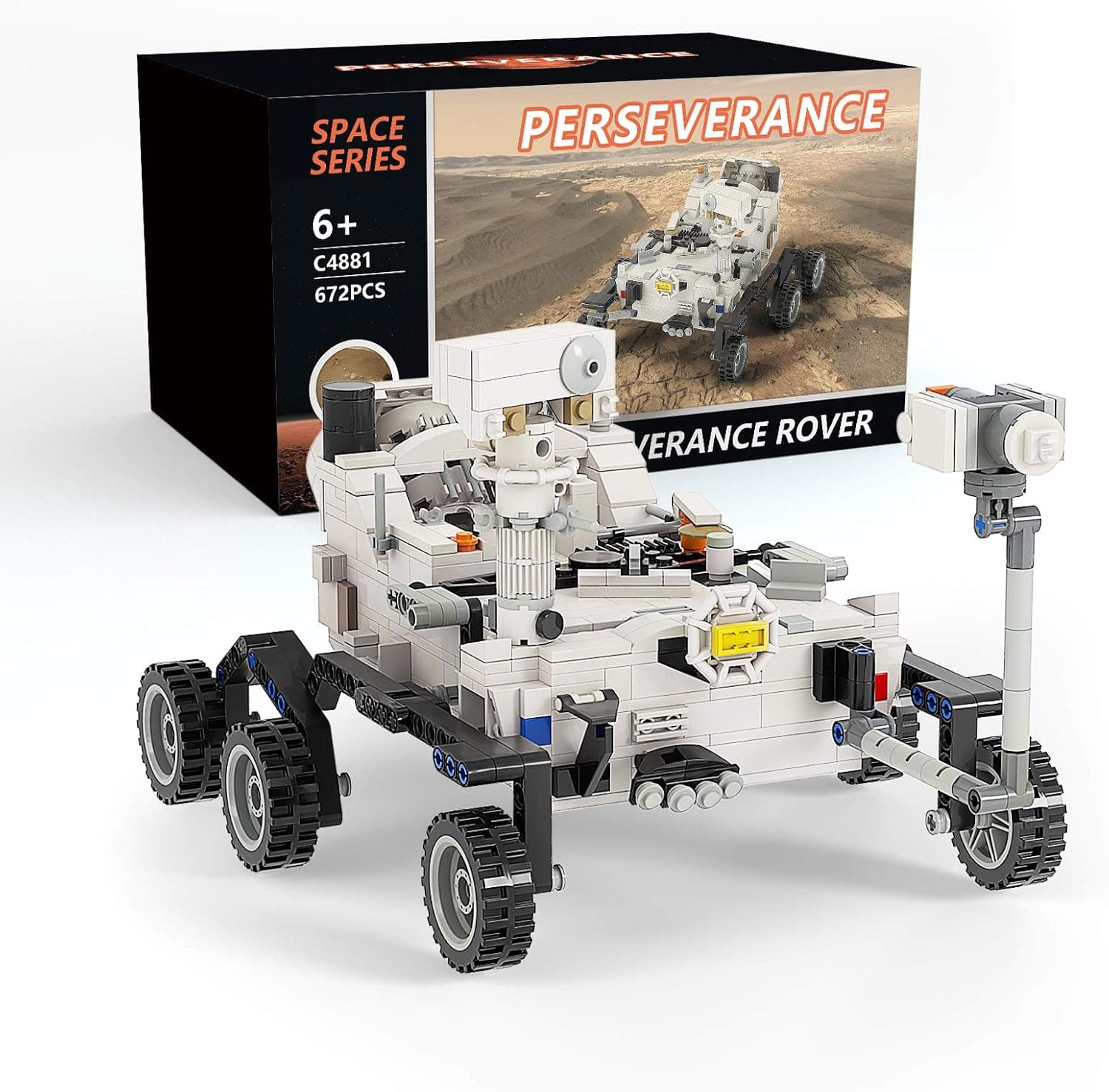 NASA Perseverance Mars Rover & Ingenuity Helicopter for Kids Ages 6+,Creative Space Models, Educational Building Blocks Toys,Upgraded Version (672 PCS)