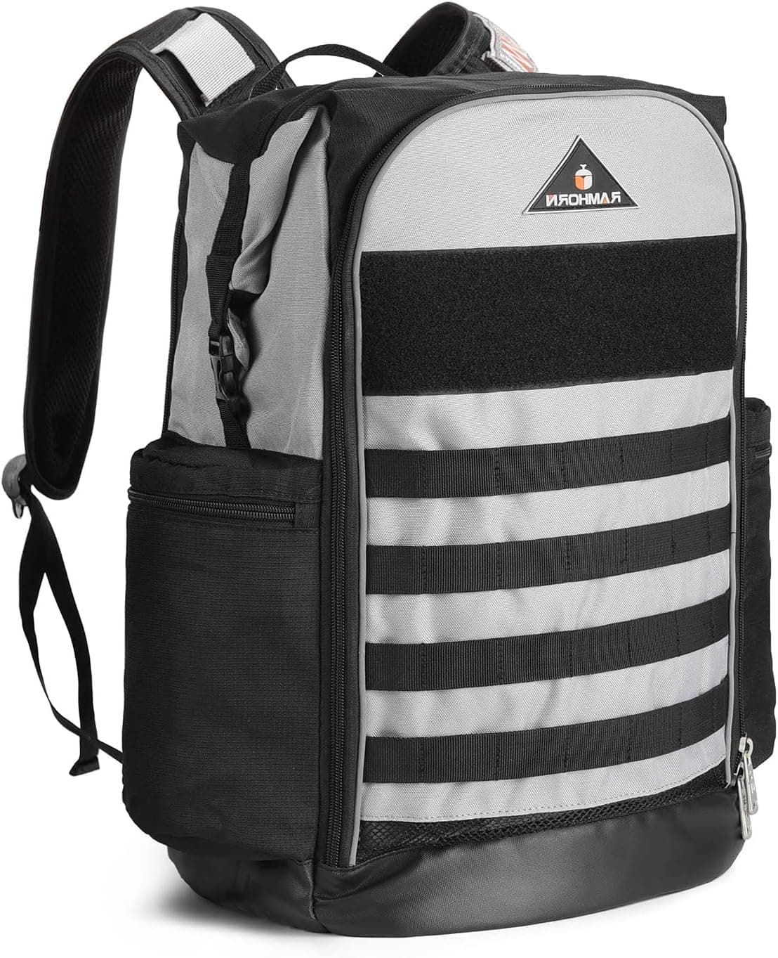 RAMHORN School Backpack Fit 15.6' Waterproof Business Travel Bag Men Women College BackPack for Hiking Camping Grey