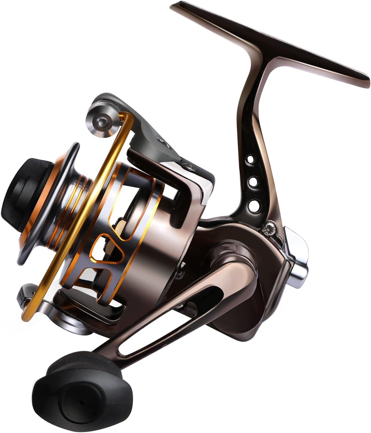 Goture Mini Pocket Metal Spinning Fishing Reel Ultra Smooth Powerful Light Weight Ice Reels Collapsible Handle and Metal Shaped Body for Freshwater and All Season Fishing Winter