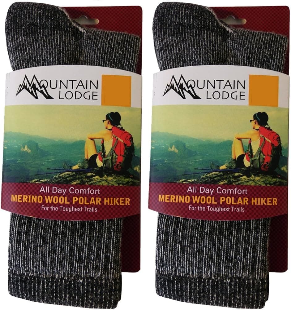 Mountain Lodge All Day Comfort Merino Wool Polar Hiker Socks