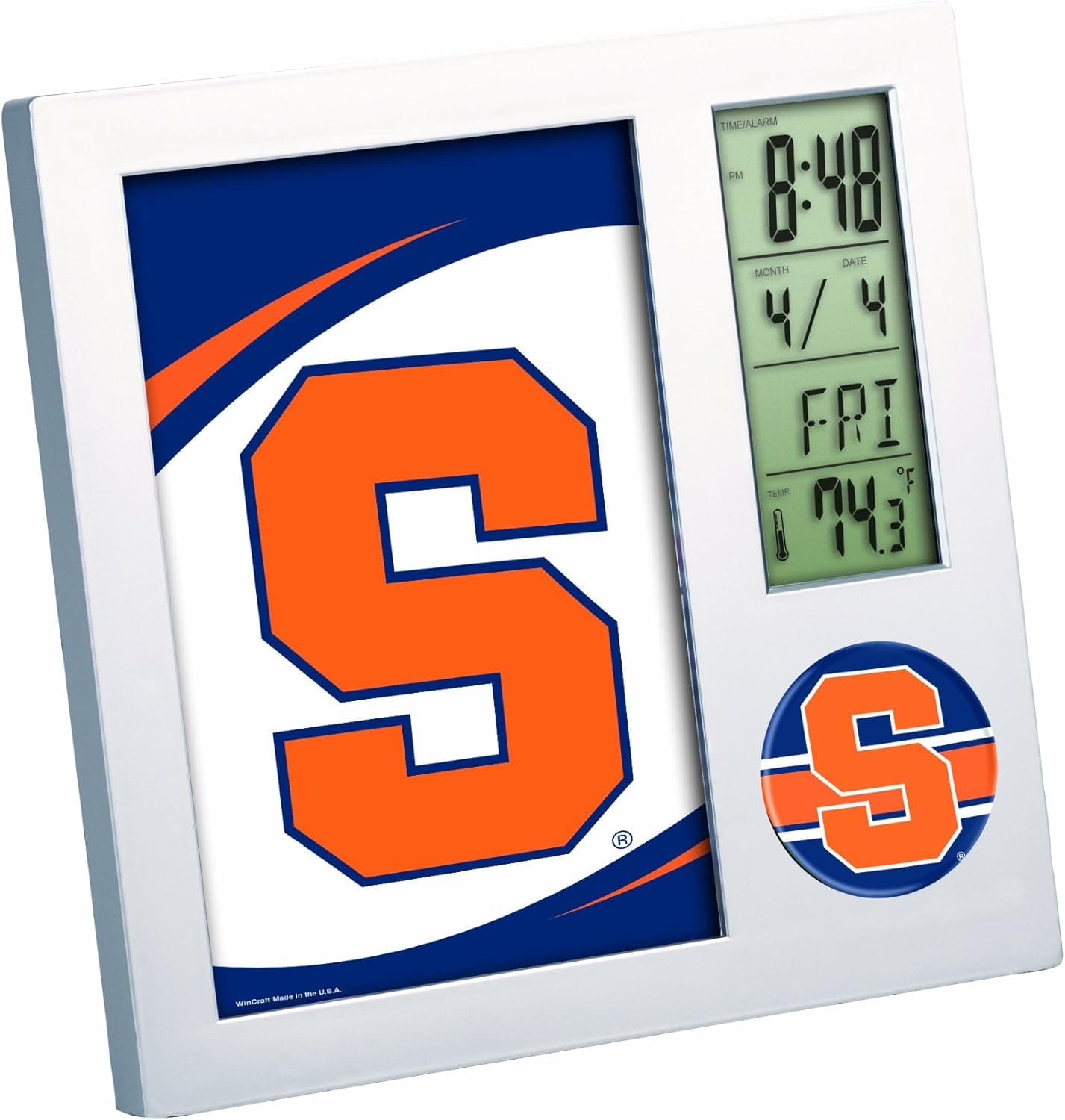 NCAA Syracuse Orange Digital Desk Clock Picture Frame