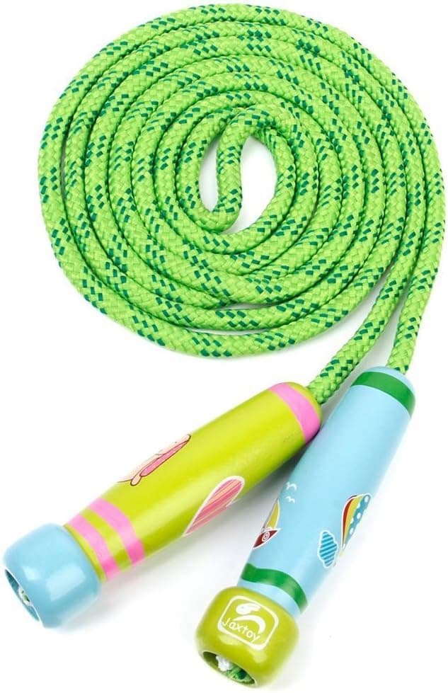 TOYMYTOY Children Adjustable Jumping Skipping Rope with Wooden Handle