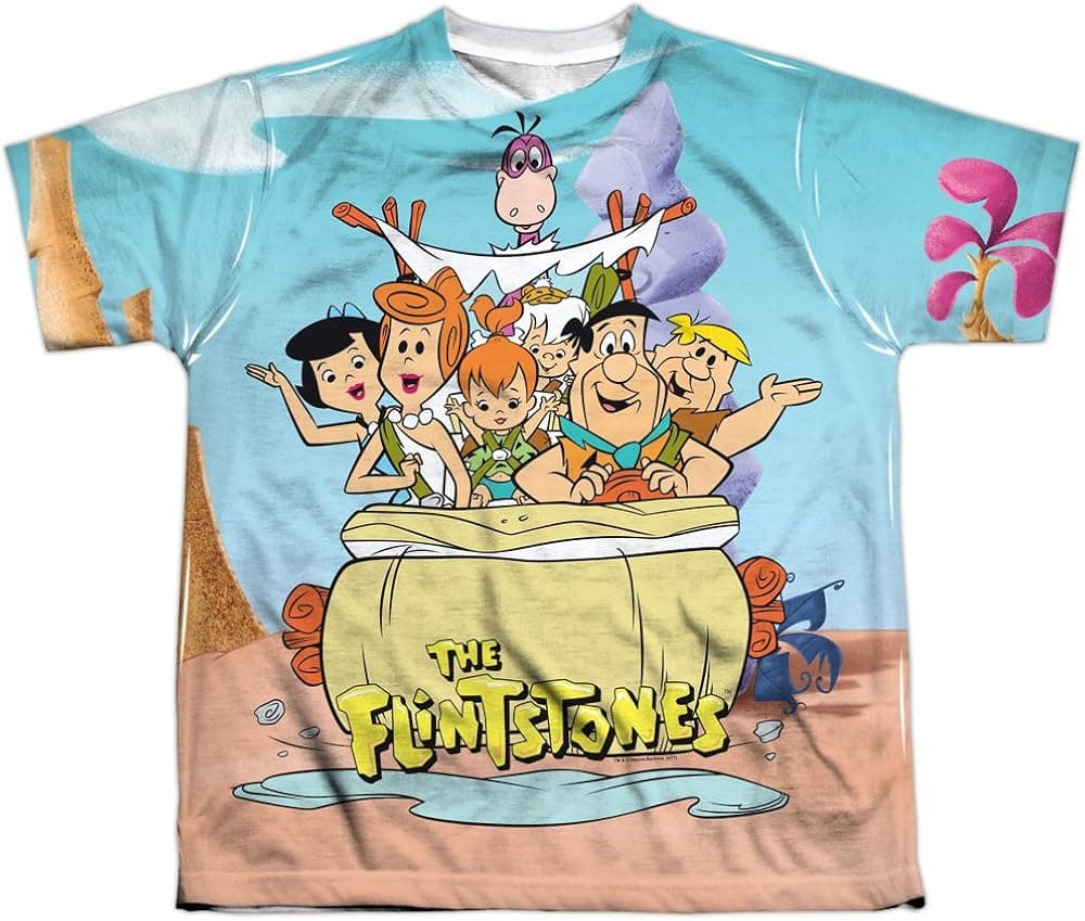 Flintstones The Gang Youth or Boy's Sublimated T Shirt