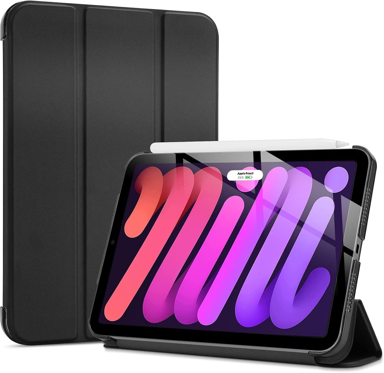 ProCase iPad Mini 6 Case 8.3 Inch 2021 iPad Mini 6th Generation Case, Hard Back Cover Cases for 2021 iPad Mini 8.3" 6th Gen A2567 A2568 A2569 -Black