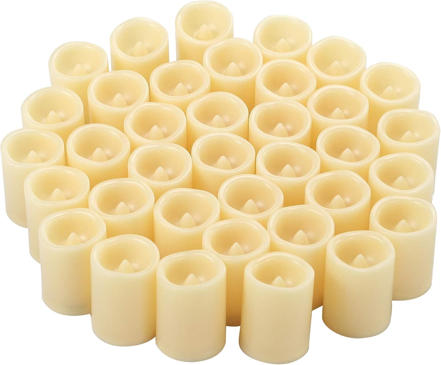 CANDLE CHOICE Battery Operated Flameless Votive Candles Realistic Flickering Fake Electric LED Tea Lights Set Bulk Wedding Party Halloween Christmas Decorations Table Centerpieces Batteries Incl 36PCS