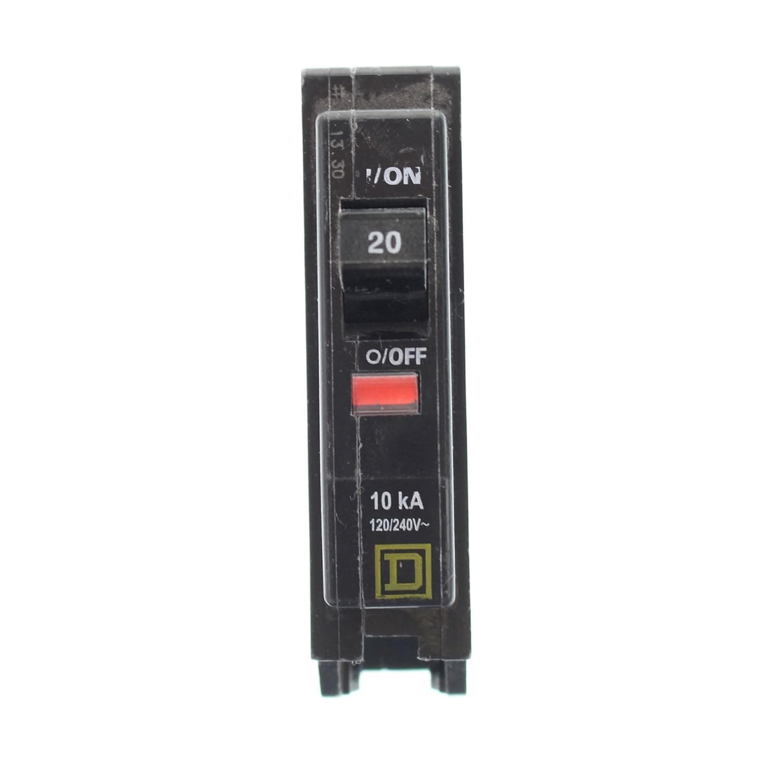 Square D QOB120 Bolt On Circuit Breaker, 20A, 1 Pole, Qob