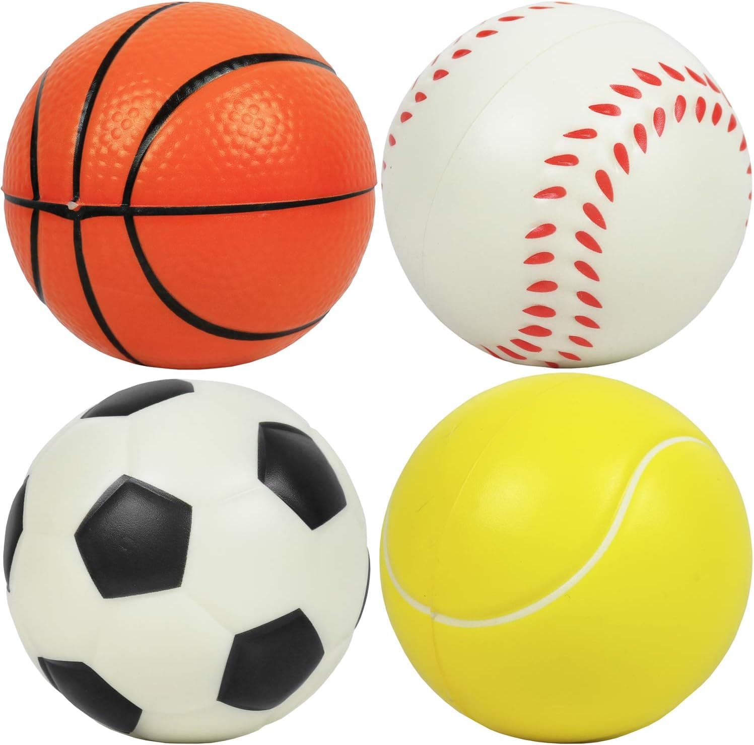 Kiddie Play Set of 4 Balls for Toddlers 1-3 Years 4" Soft Soccer Ball for Kids