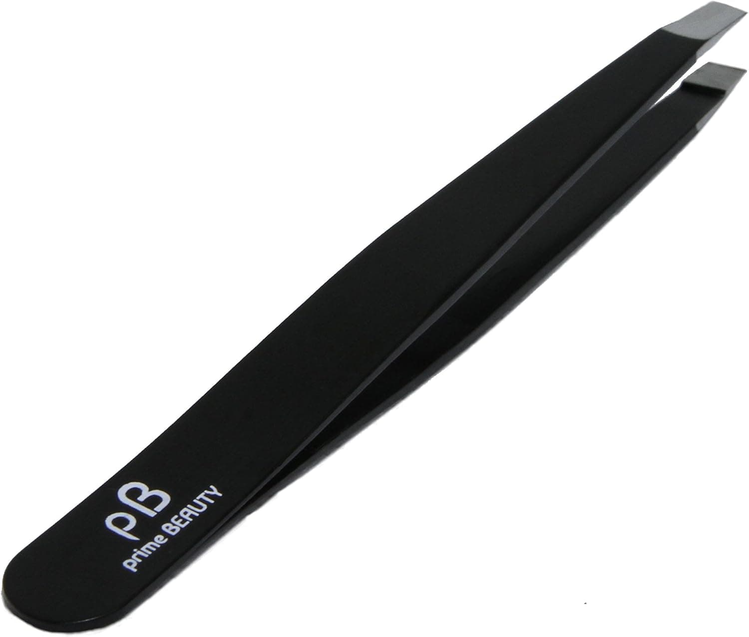 Professional Slant Tweezers - Stainless Steel Slant Tip Tweezers for Eyebrows by Prime Beauty