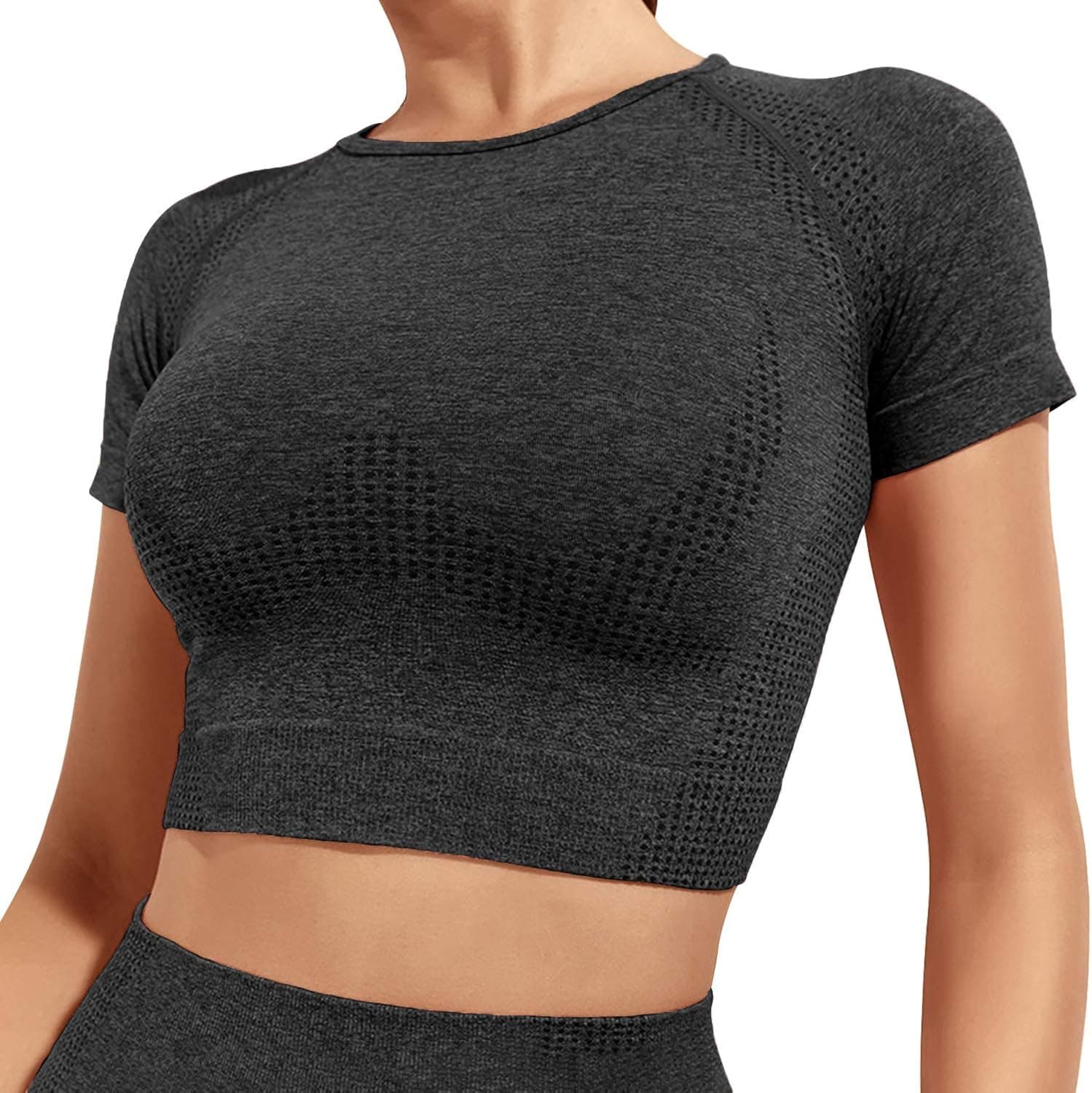 Women's Crop Tops for Women Gym Vital Seamless Long Sleeve Workout Tops Shirts