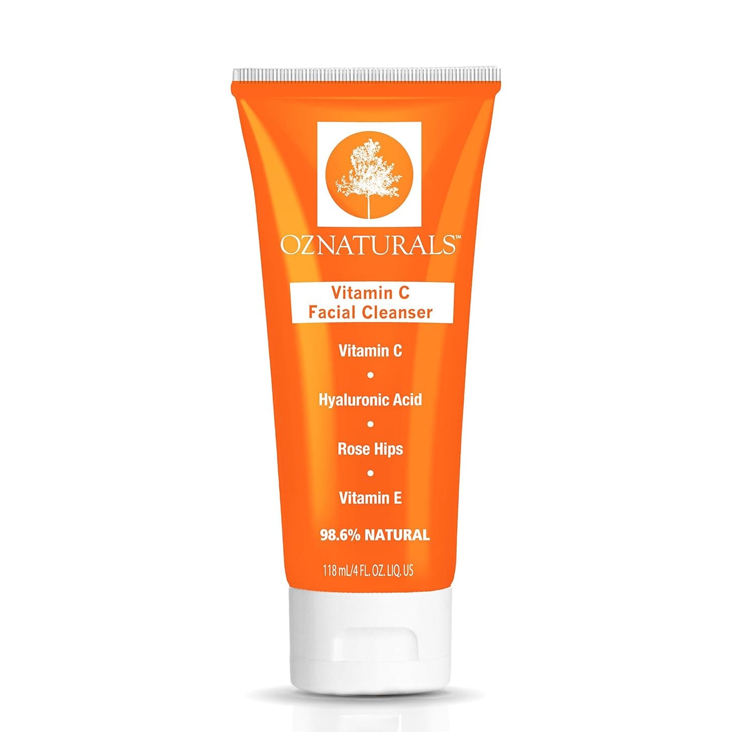 OZNaturals Facial Cleanser Contains Powerful Vitamin C - This Natural Face Wash Is The Most Effective Anti Aging Cleanser Available - Deep Cleans Your Pores Naturally For A Healthy, Radiant Glow!
