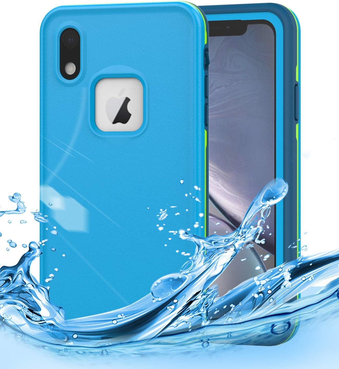 Dailylux iPhone Xs Waterproof Case,iPhone X Waterproof Case Shockproof Full-Body Rugged Cover IP68 Certified Snowproof Shockproof Dustproof Built-in Screen Protector for iPhone X/XS 5.8",Navy Blue