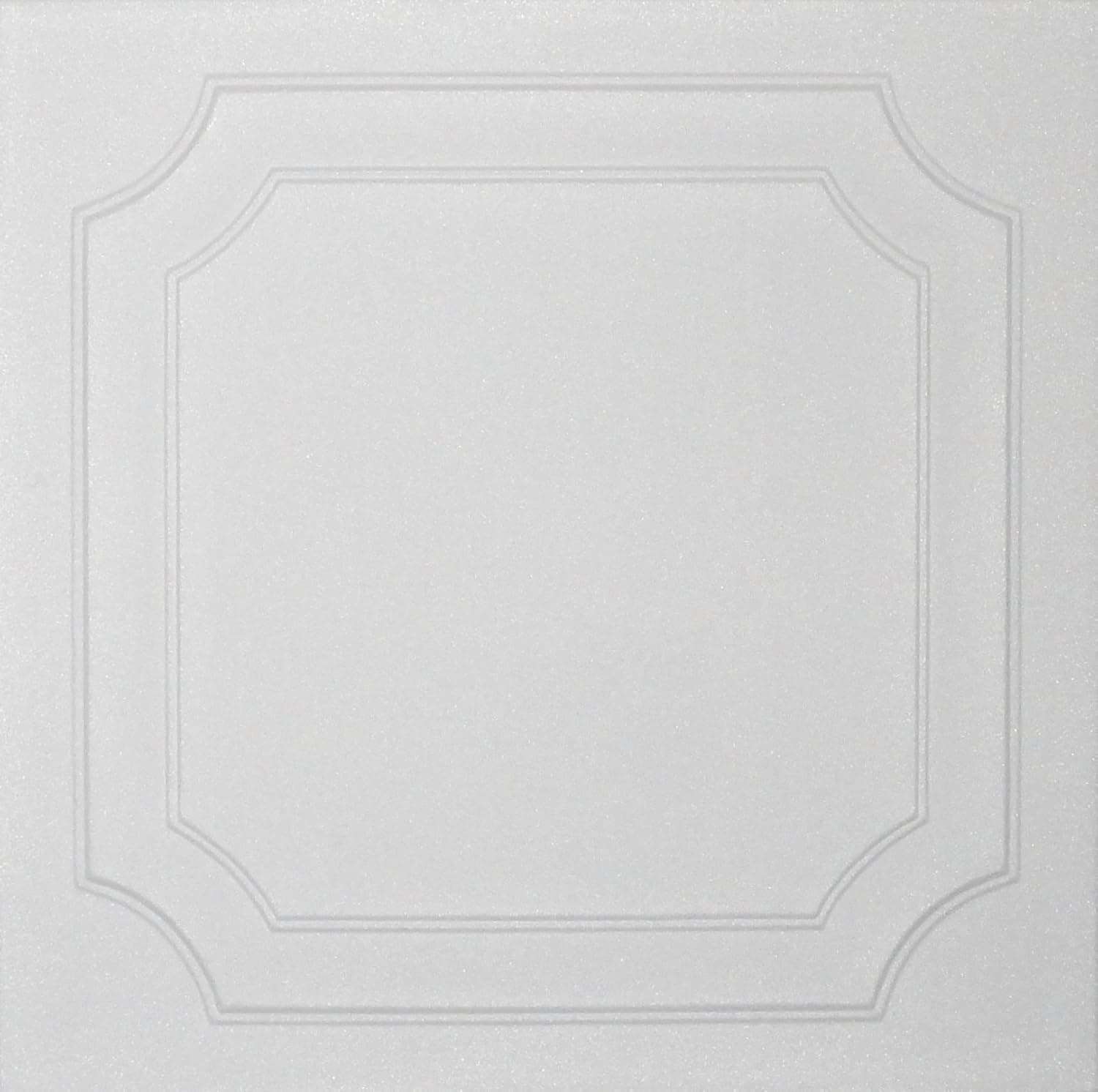 Enea R8W 20 x 20 Tin Looking Styrofoam Glue Up White Ceiling Tile