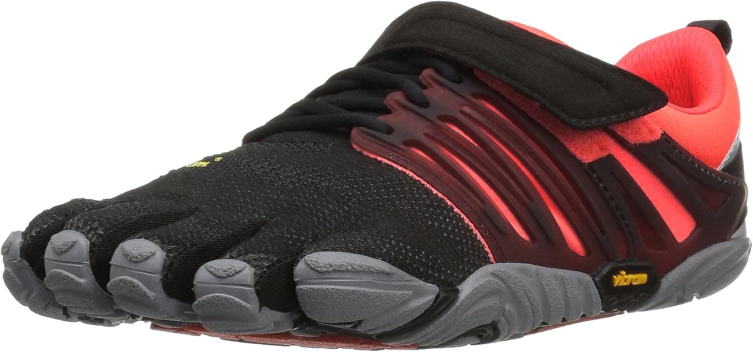 Vibram Women's V-Train Cross-Trainer Shoe, Black/Coral/Grey, 39 EU/7 M US