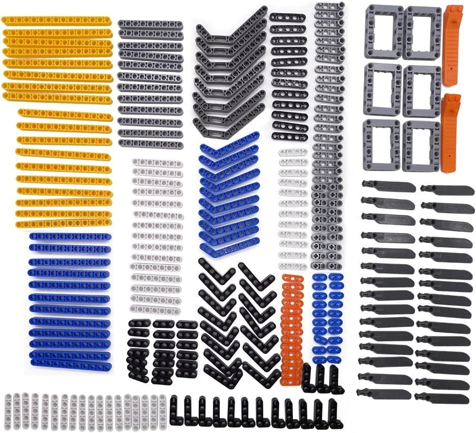 LOONGON Technic Liftarm Brick Separator Chassis Frame Liftarm Beam Rotor Helicopter - 280 Pieces Beams Axles Connectors Bricks Sets Technic Beams