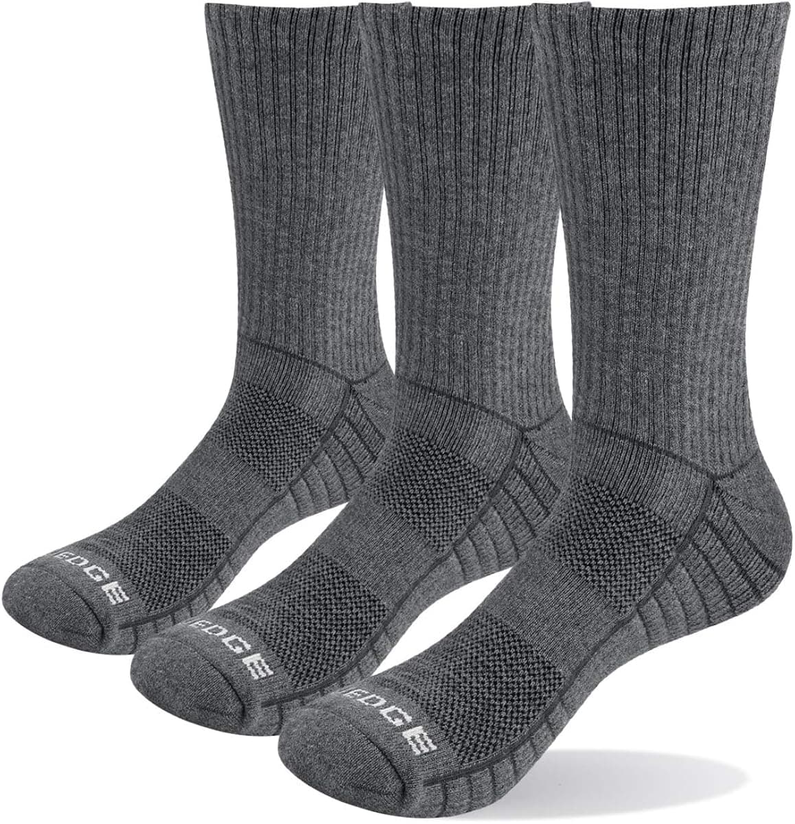 YUEDGE Women's Hiking Socks Cotton Cushion Crew Gym Fitness Athletic Sports Socks for Ladies 5 Pairs Size 6-9