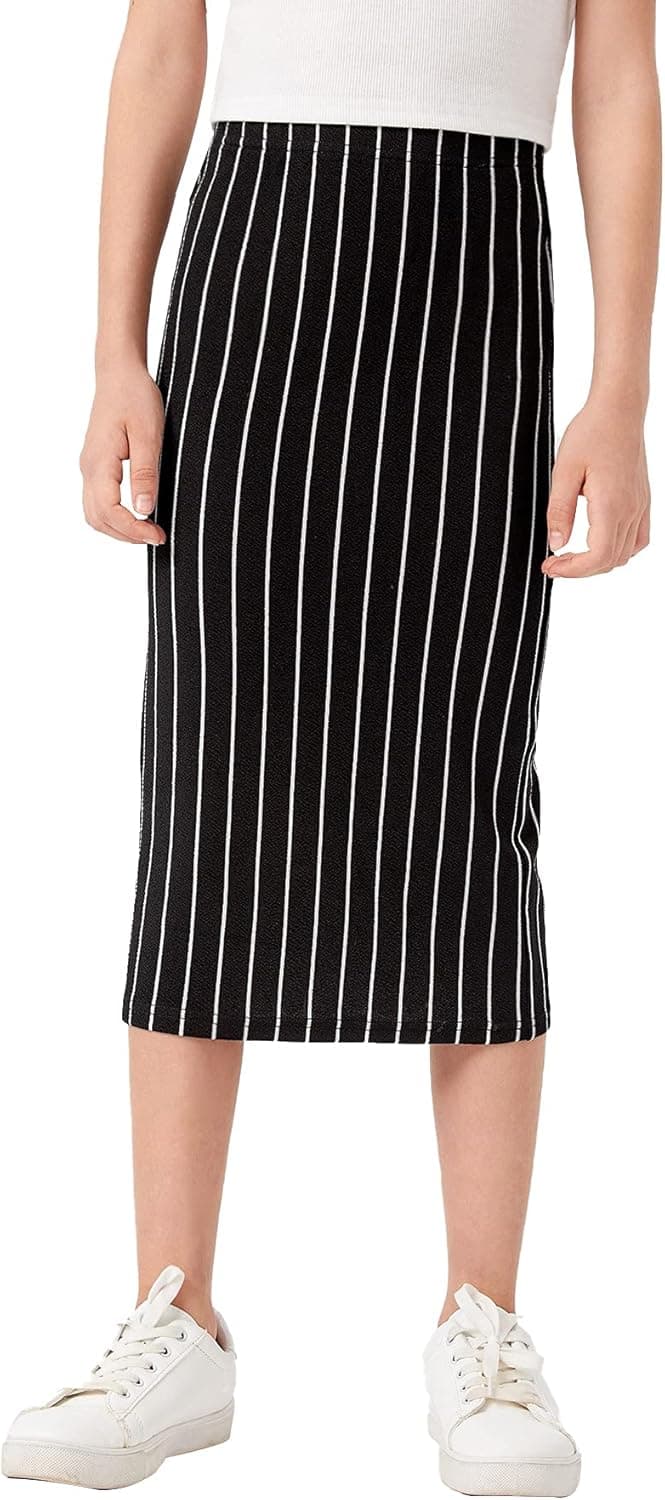 Milumia Girl's Plaid Short Skirt High Waisted Pleated Flared Tartan Print Skirts