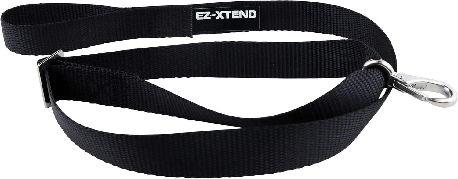 EZ-Xtend Premium Pontoon Boat Canopy and Bimini Top Strap with Adjustable Hook - All Stainless Steel Bimini Top Hardware - Best Replacement Straps (Package of 1, Black, 40"- 69")