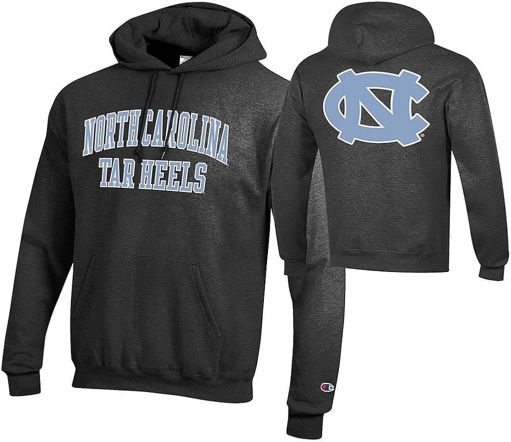 Elite Fan Shop NCAA Men's Front/Back Dark Heather Hoodie Sweatshirt