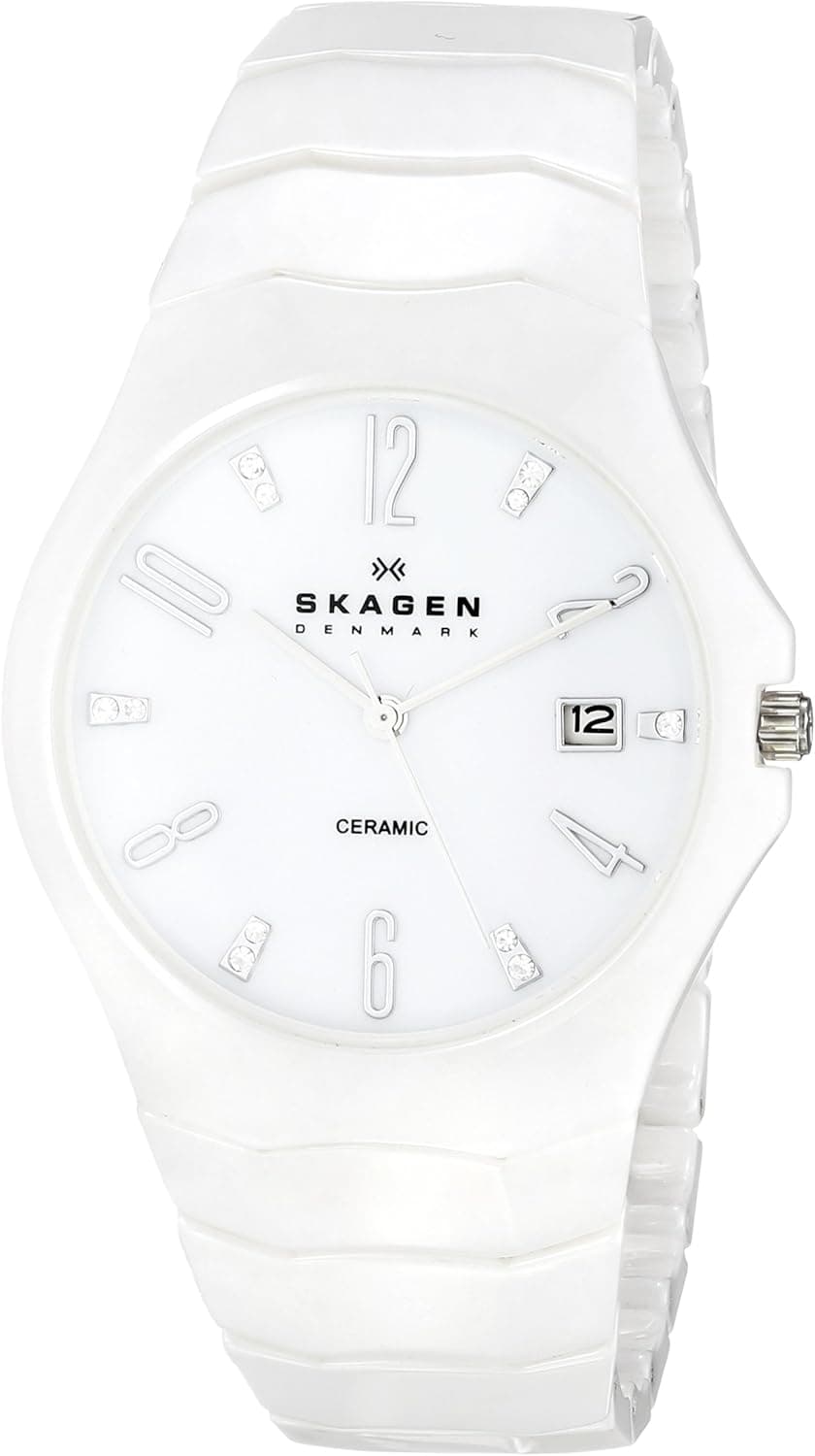Skagen Ceramic Bracelet White Dial Women's watch #815SWXC
