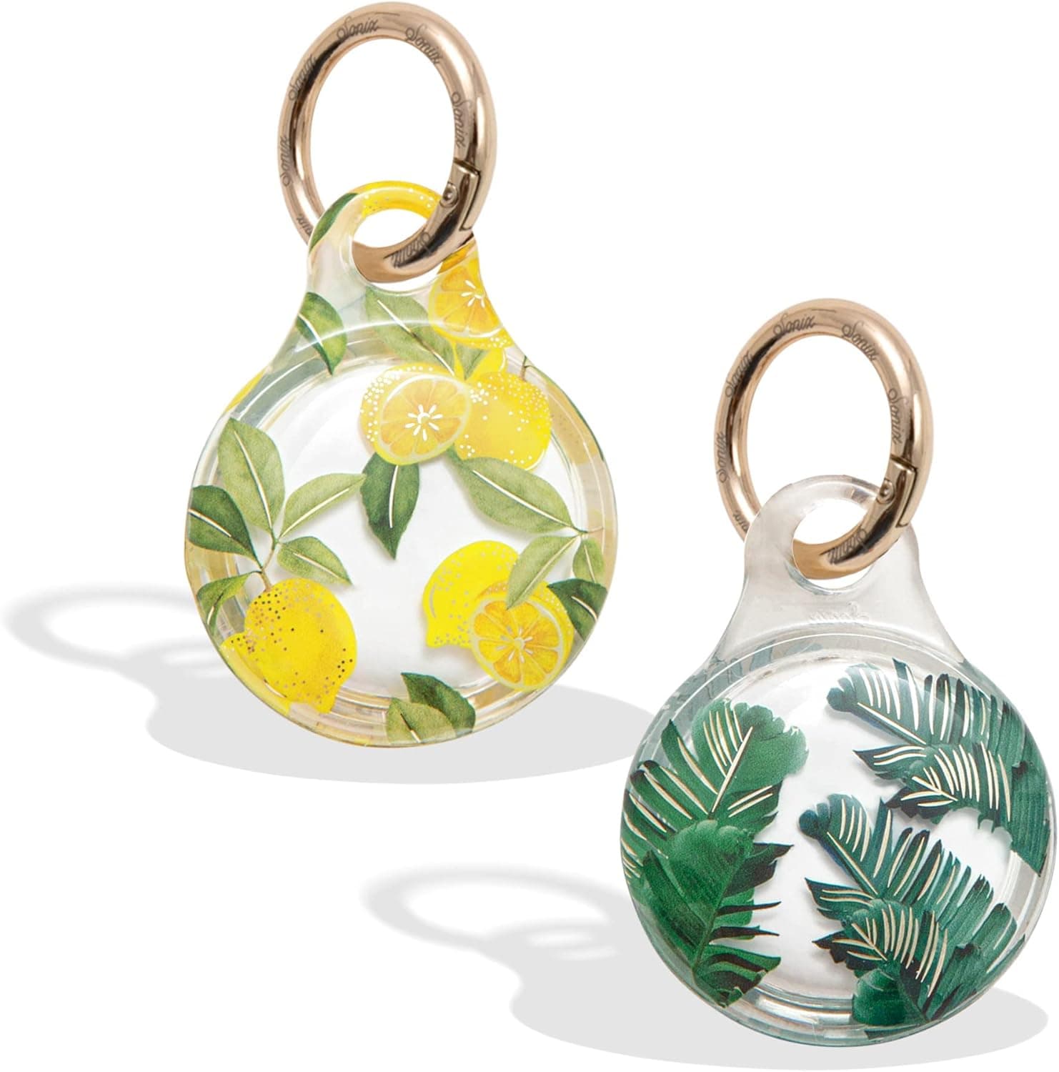 Sonix Cases for Apple AirTags with Keychain (Bahama, Lemon Zest) 2-Pack