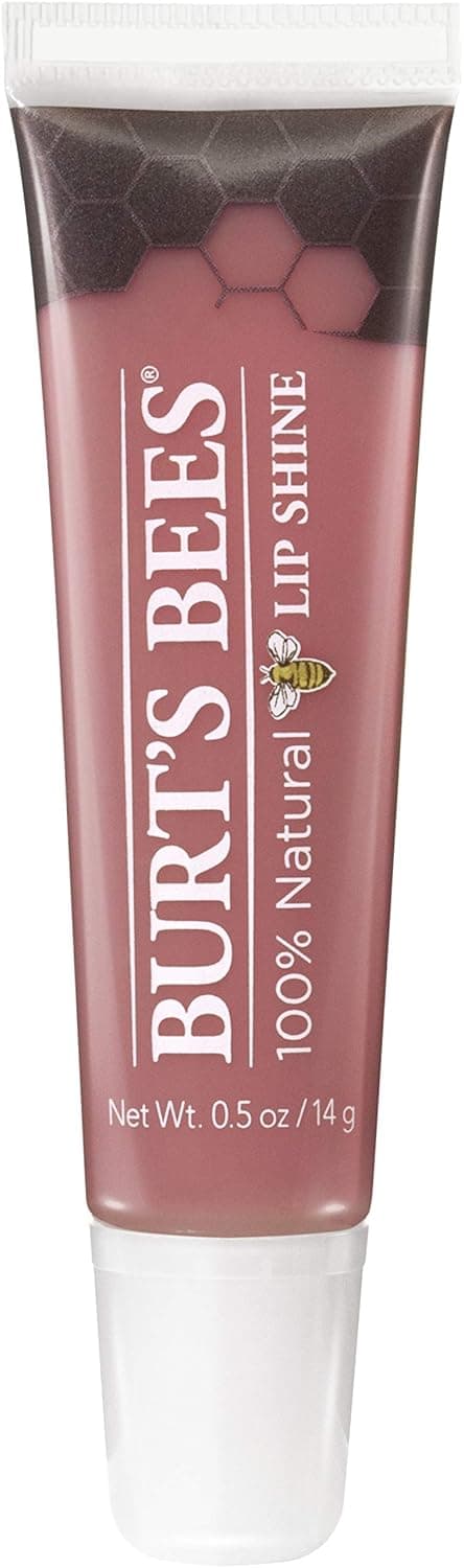 Burt's Bees Mothers Day Lip Gloss Gifts for Mom, Moisturizing Lip Shine for Women, 100% Natural, Blush, 0.5 Oz
