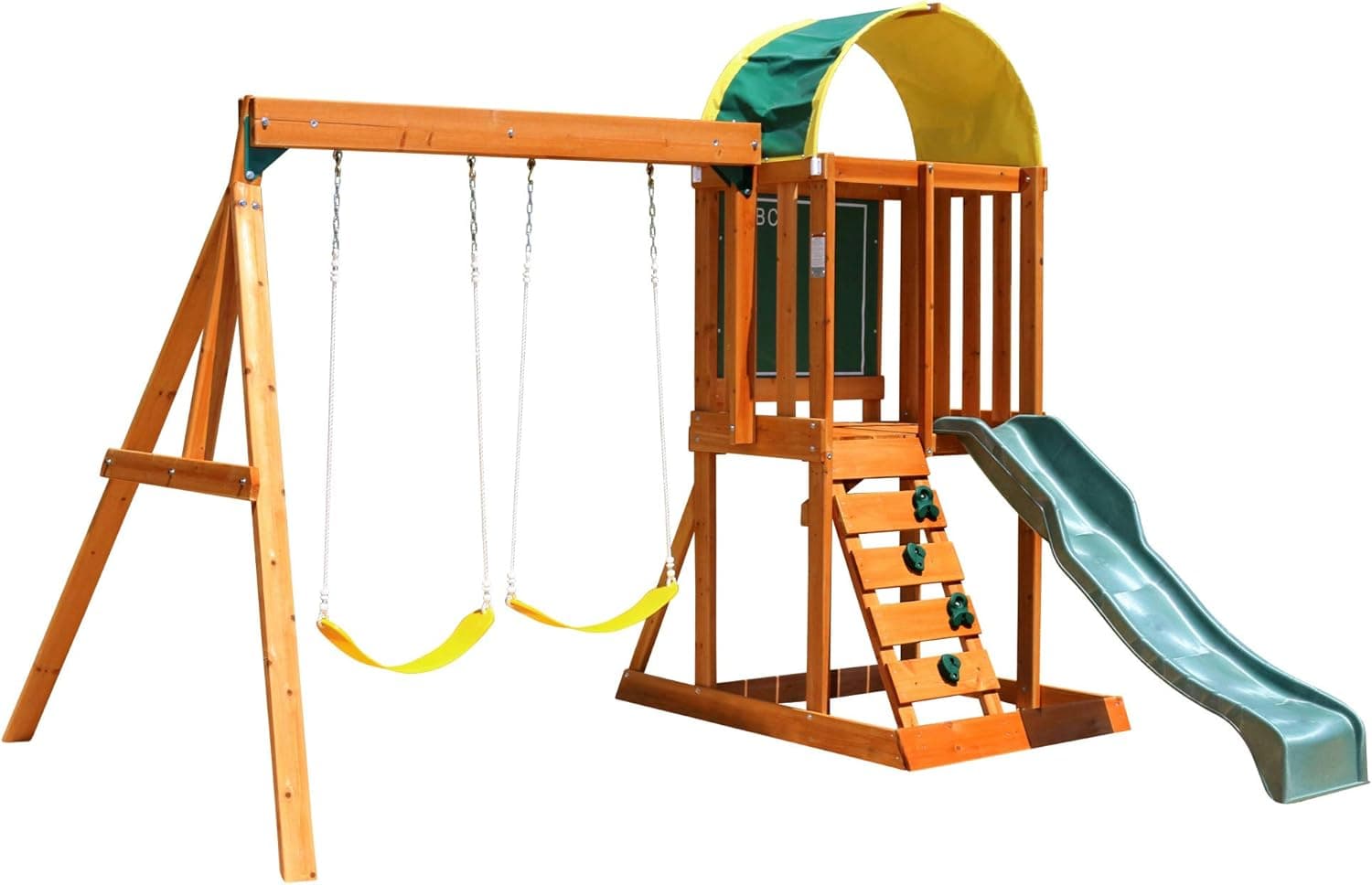 KidKraft Andorra Cedar Wood Swing Set / Playset F24140, Gift for Ages 3-10