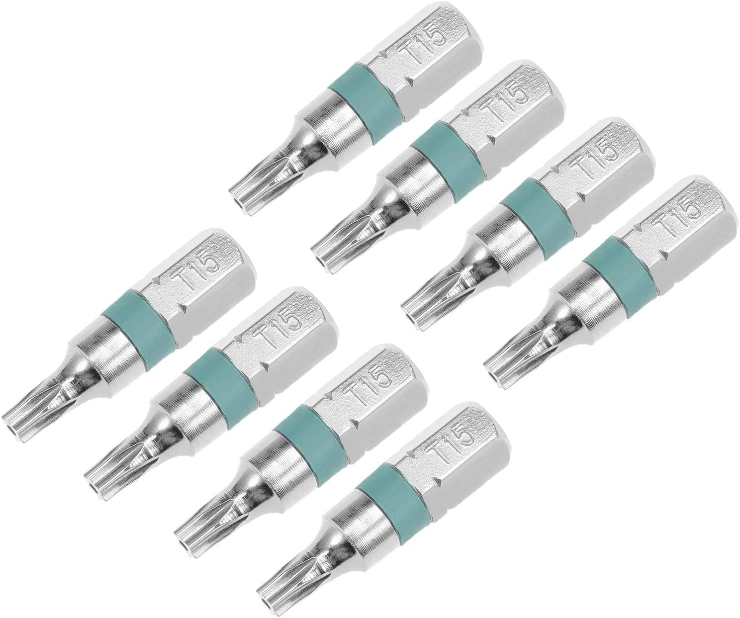 XMHF 8pcs 25mm Long 1/4" Hex Shank T15 Security Torx High Quantity Screwdriver Bits S2 High Alloy Steel
