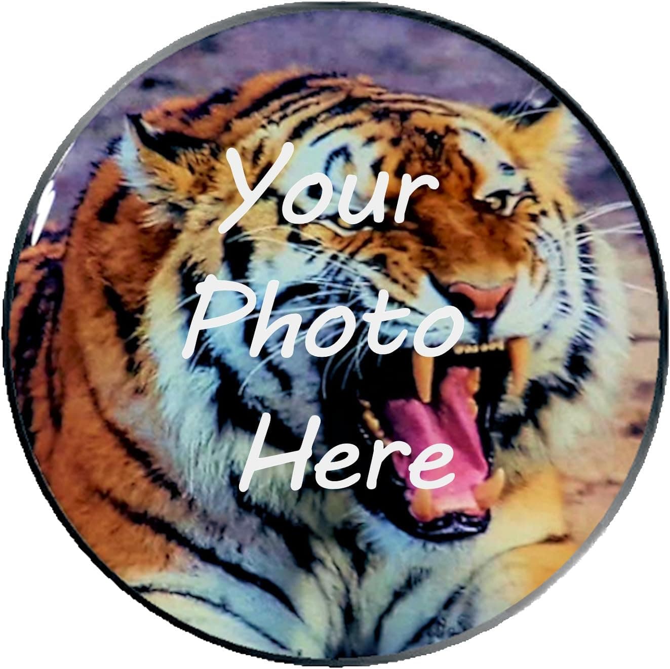 Super Jumbo Golf Ball Marker - Extra Large 2" Diameter Golf Ball Marker Customized with Your Photo - Silver or Black Larger Than Poker Chip Ball Marker