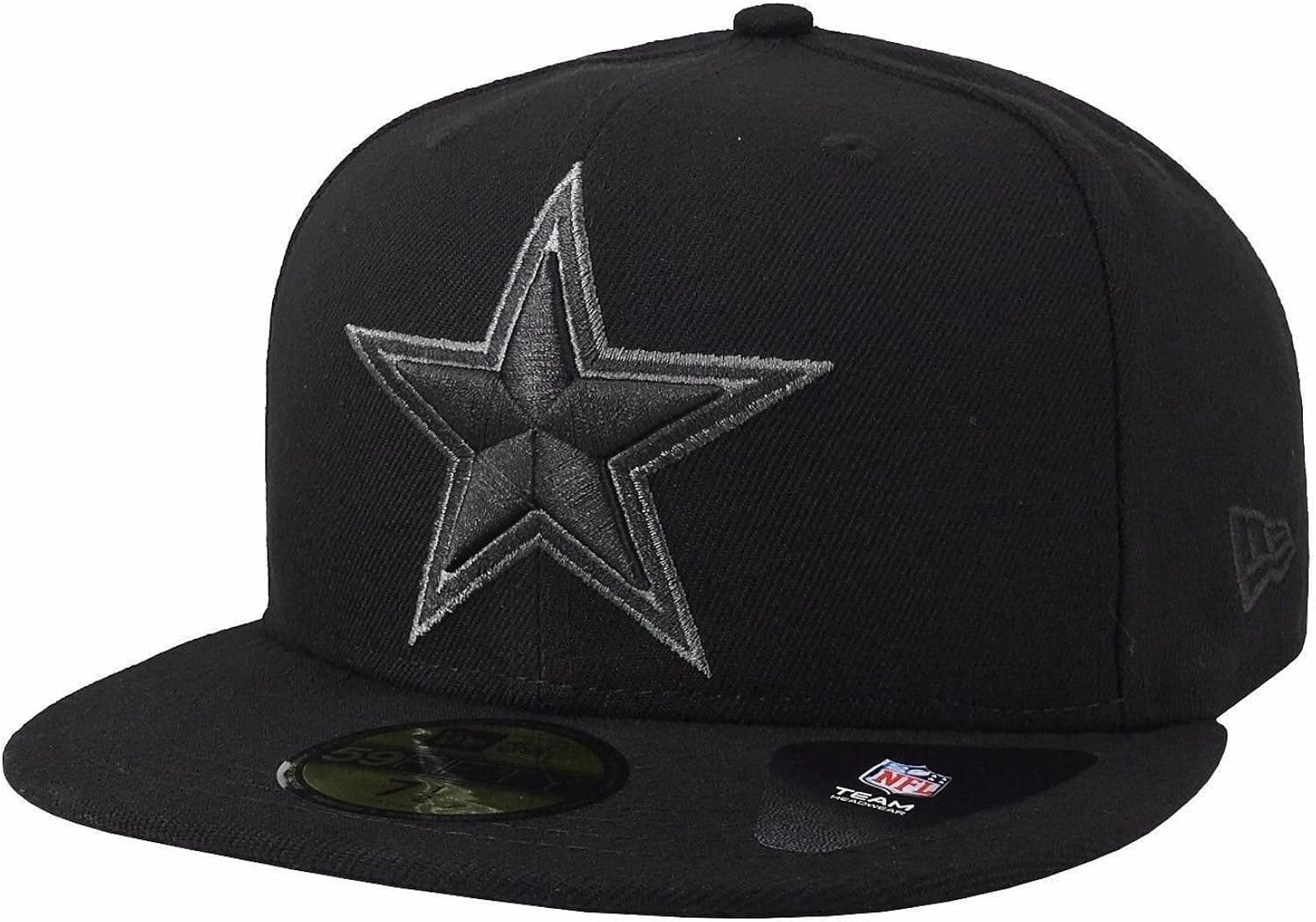 New Era 59fifty NFL Dallas Cowboys Black Gray Basic Men's Hat Cap