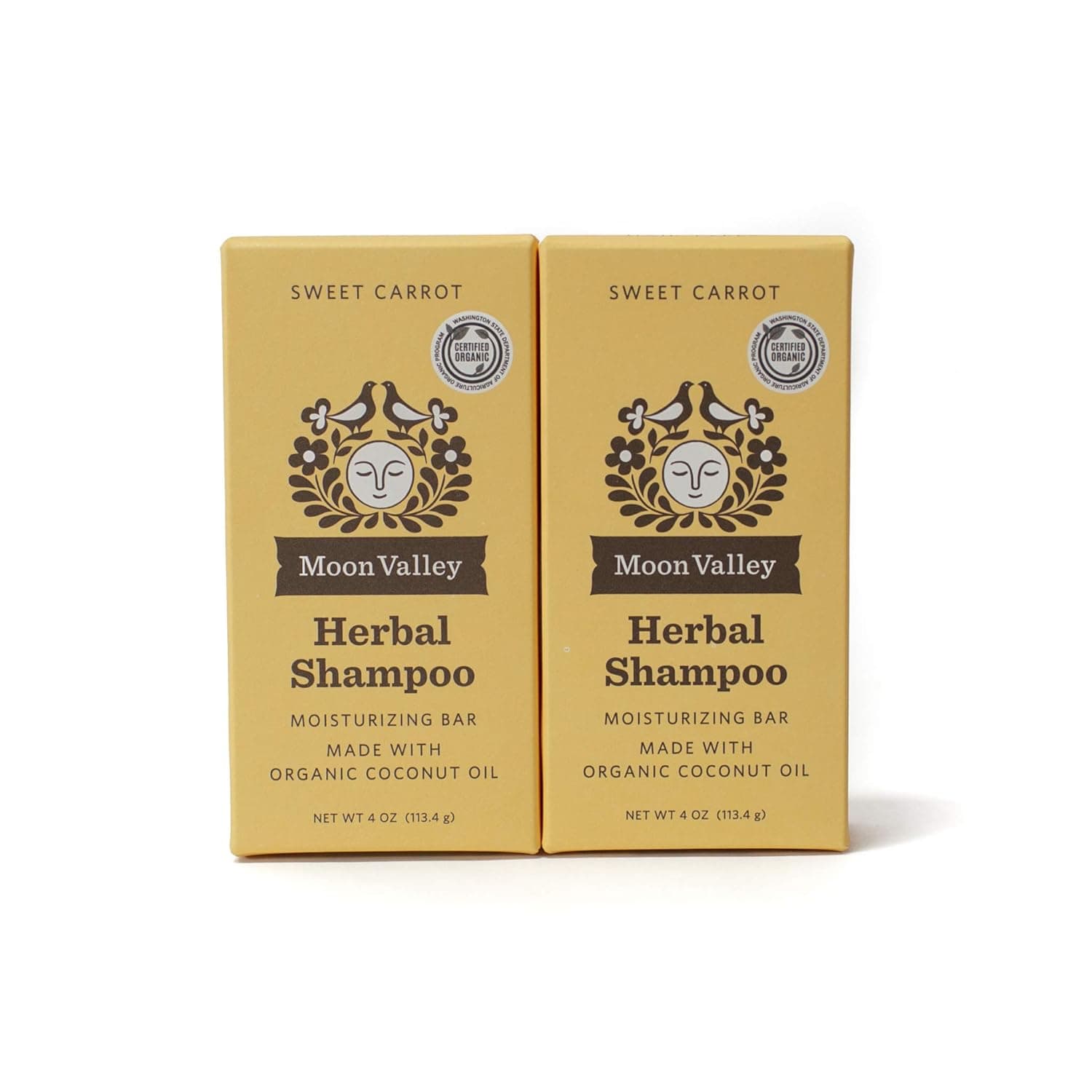 Moon Valley Organics HERBAL SHAMPOO BAR - SWEET CARROT (2PACK)