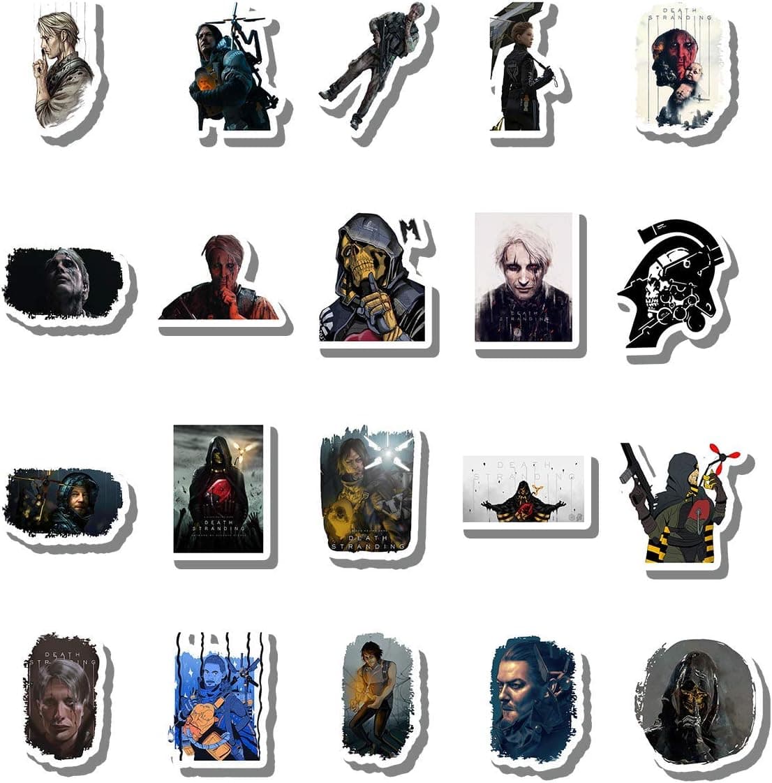 20 PCS Stickers Pack Death Aesthetic Stranding Vinyl Colorful Waterproof for Water Bottle Laptop Bumper Car Bike Luggage Guitar Skateboard