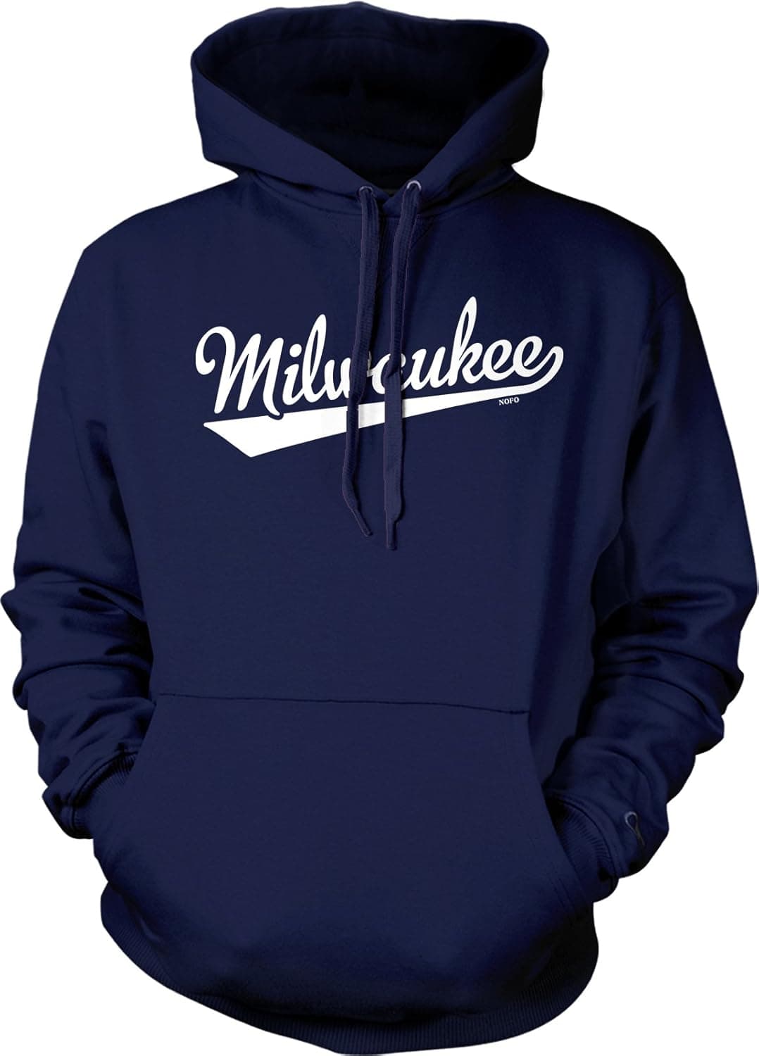 NOFO Clothing Co Milwaukee Script Baseball Font Hooded Sweatshirt
