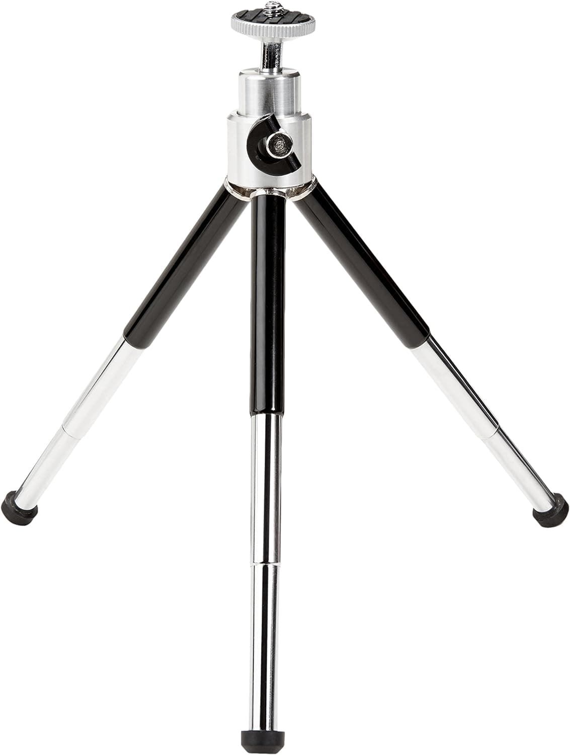 Amazon Basics Lightweight Adjustable Mini Tripod Stand - Pack of 4, 5 - 7.5 Inches, Black