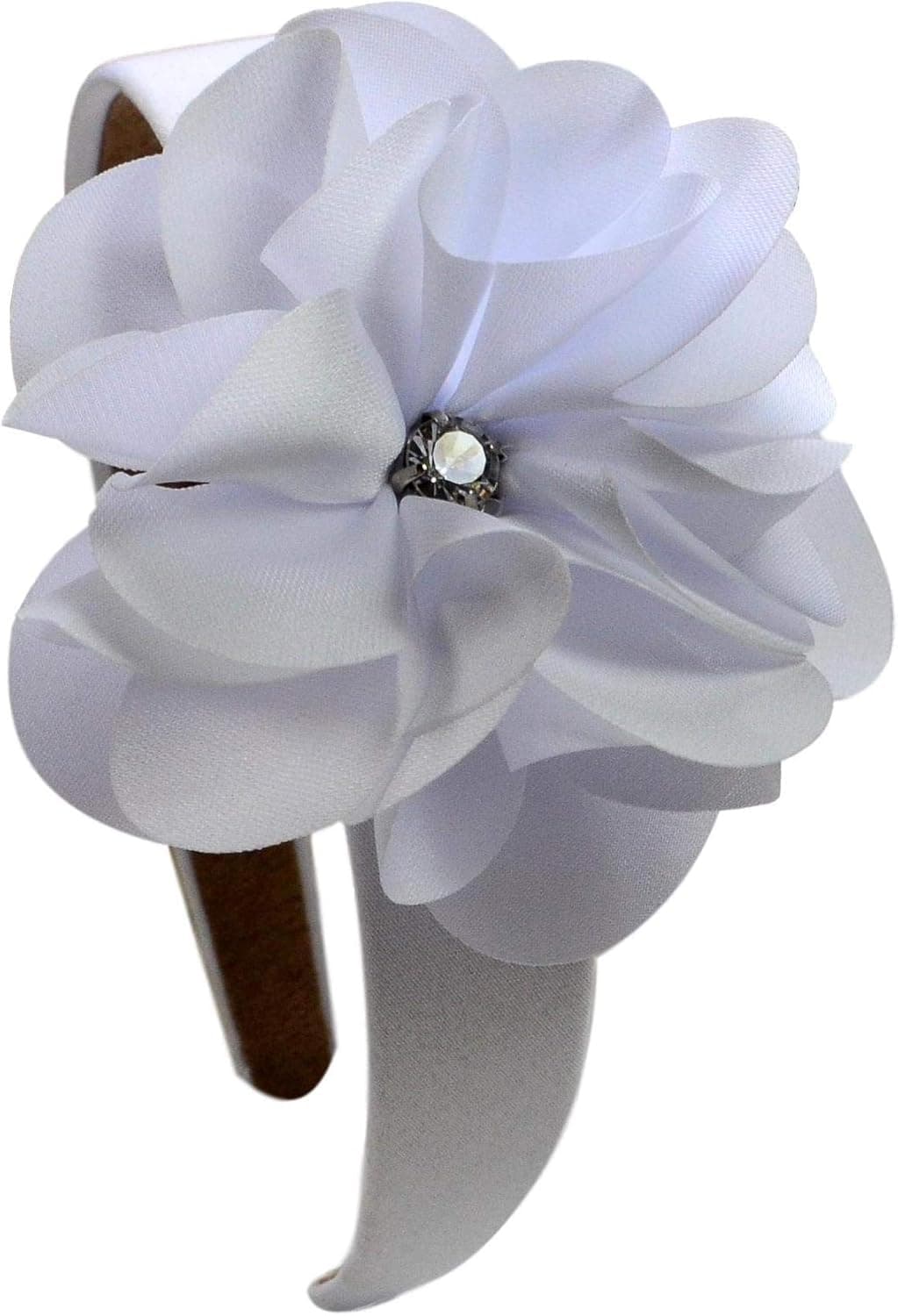Girls Ruby Satin Flower Arch Headband By Funny Girl Designs