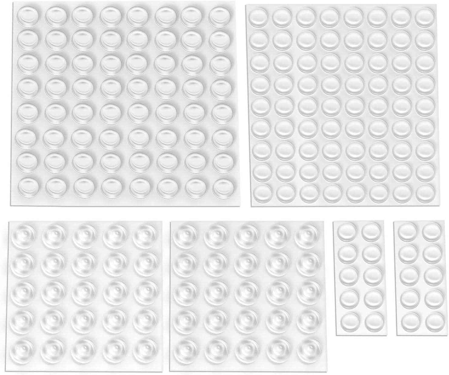 214PCS Cabinet Bumpers Clear Rubber Bumpers Self Adhesive, Soft Cabinet Door Bumper Pads, Sound Dampening Cabinet Door Bumpers, Kitchen Cabinet Pads for Drawers, Cupboard Door Bumpers
