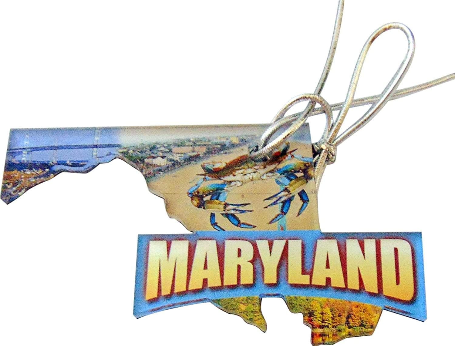 Maryland Christmas Ornament Acrylic State Shaped Decoration Made in The USA