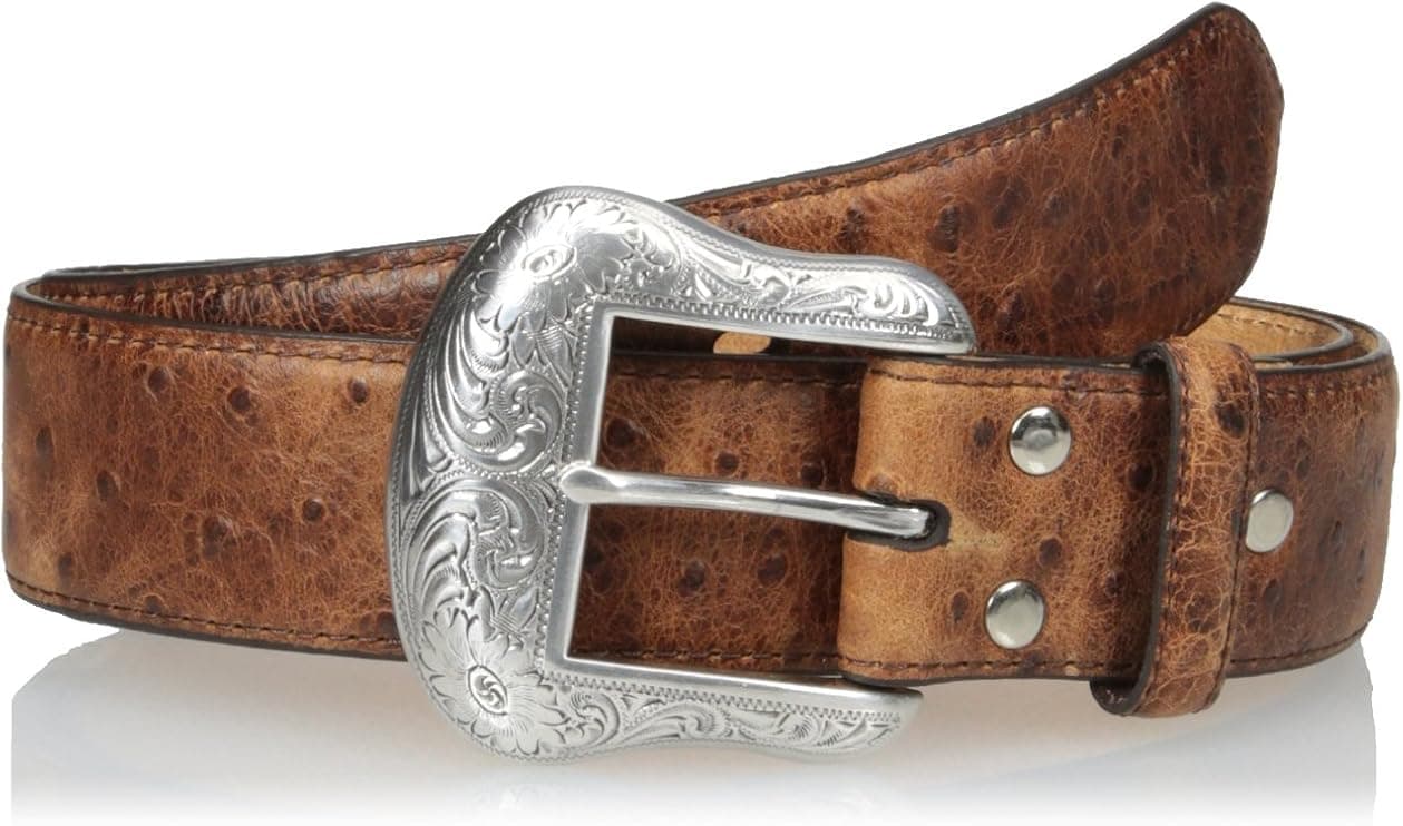 Nocona Men's Full Vintage Ostrich-Embossed Belt