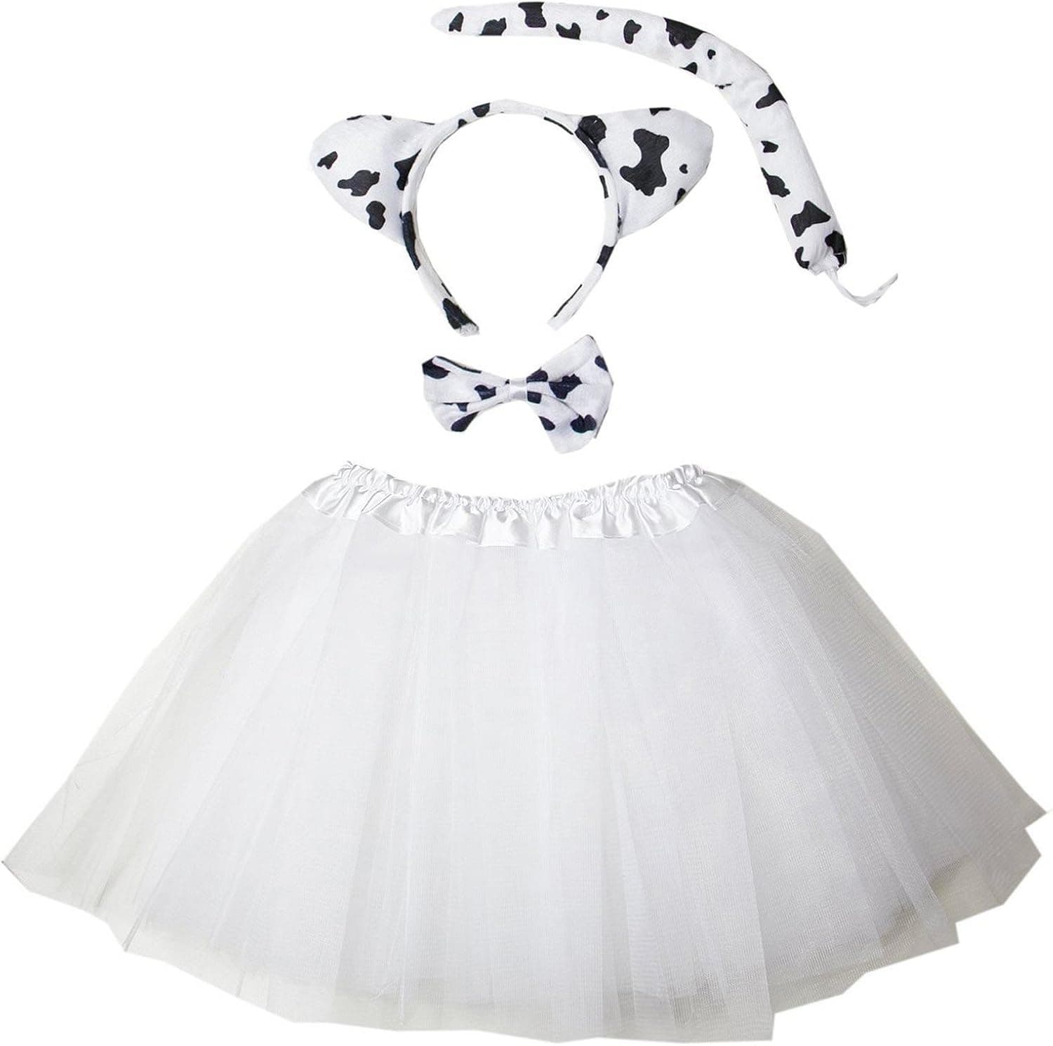 Kirei Sui Kids Animal Kitty Cat Zebra Fox Leopard Ears Headband Bowtie Tail & Tutu Costume
