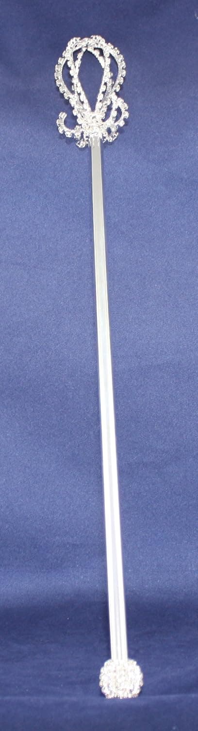 The Royal Majesty - Rhinestone Tiara - Pageant, Wedding, Prom, Homecoming, or Bridesmaid Crown Scepter